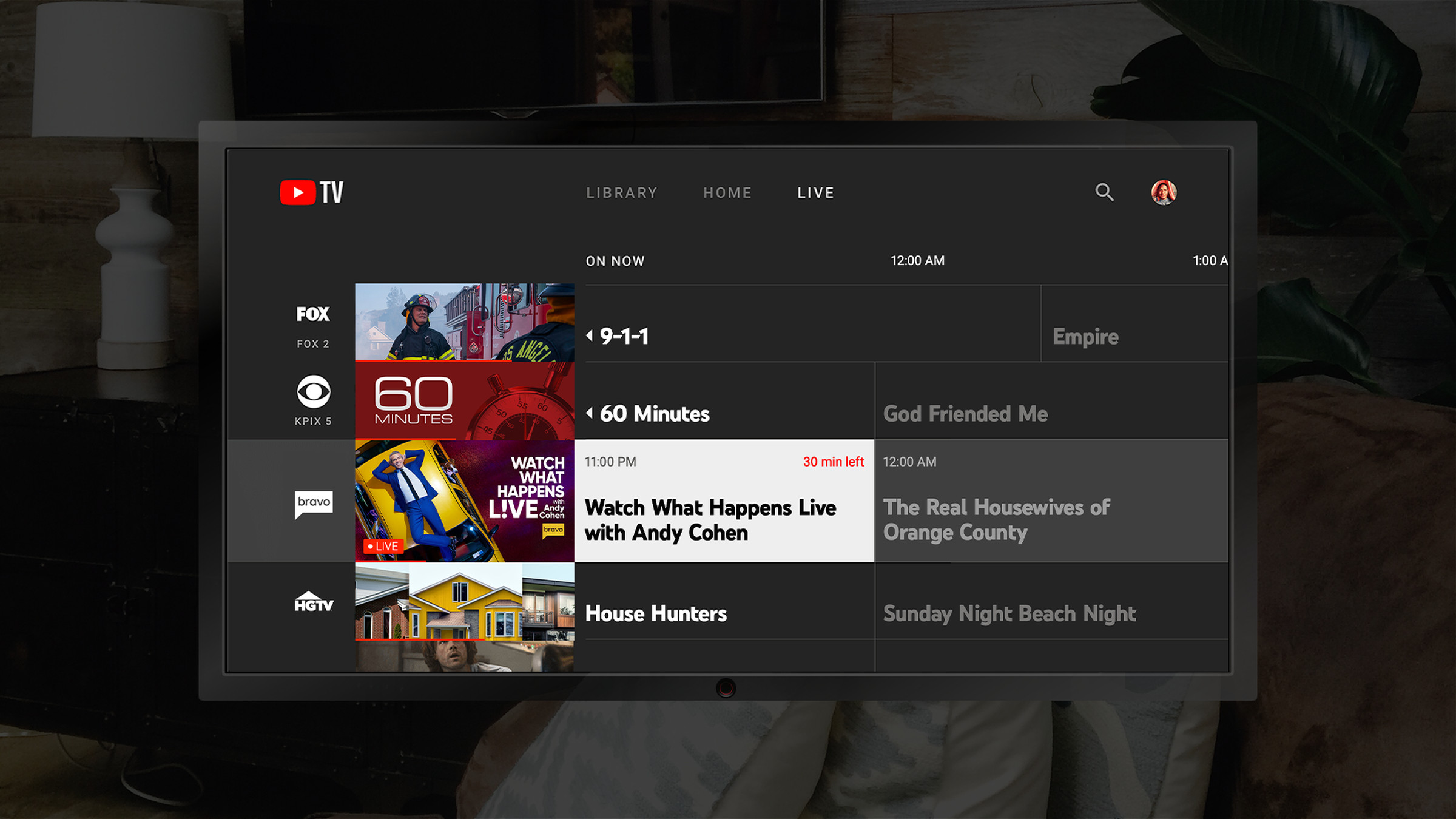 YouTube TV includes over 70 channels.