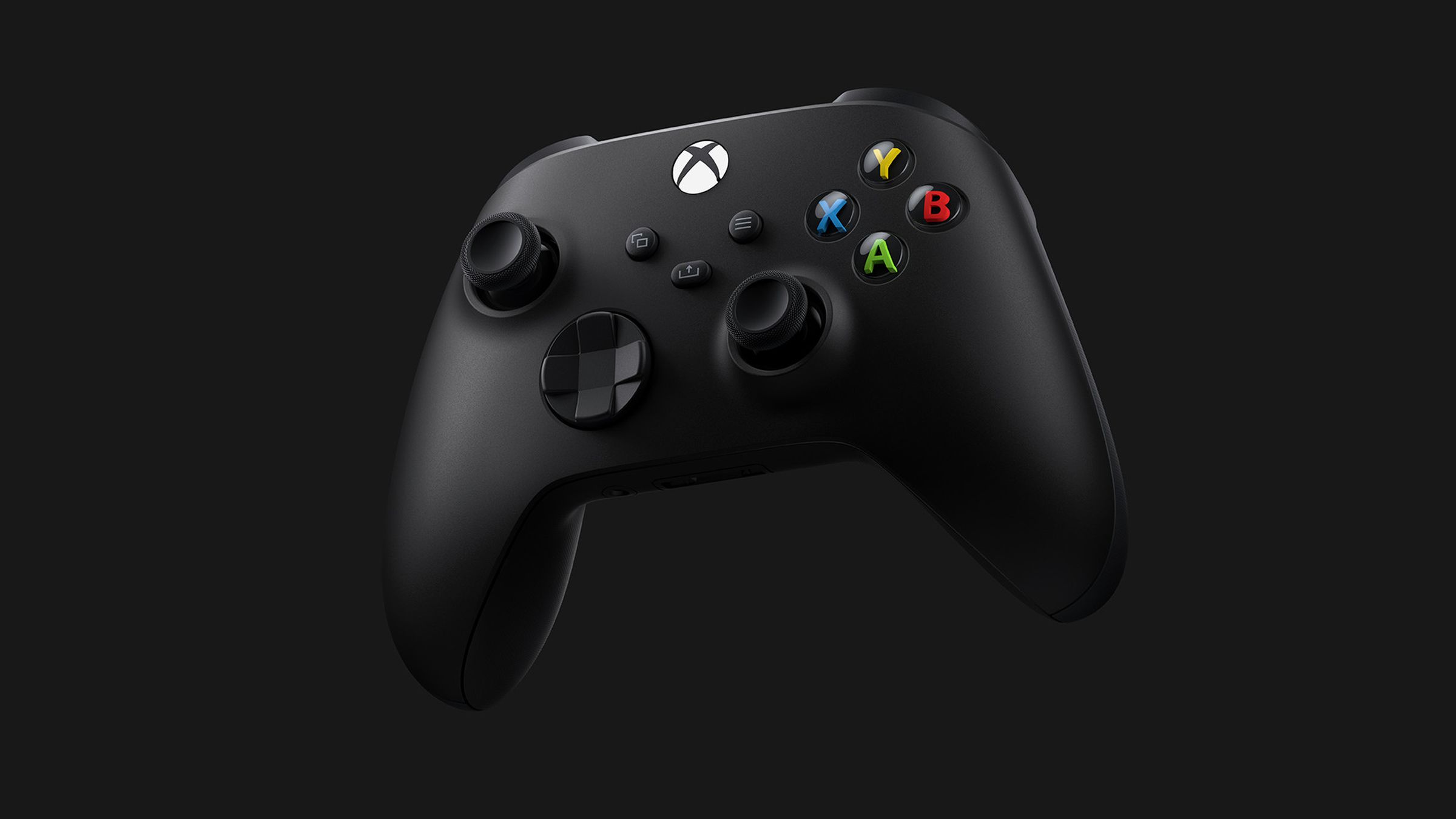 The black version of the Xbox Series X controller.