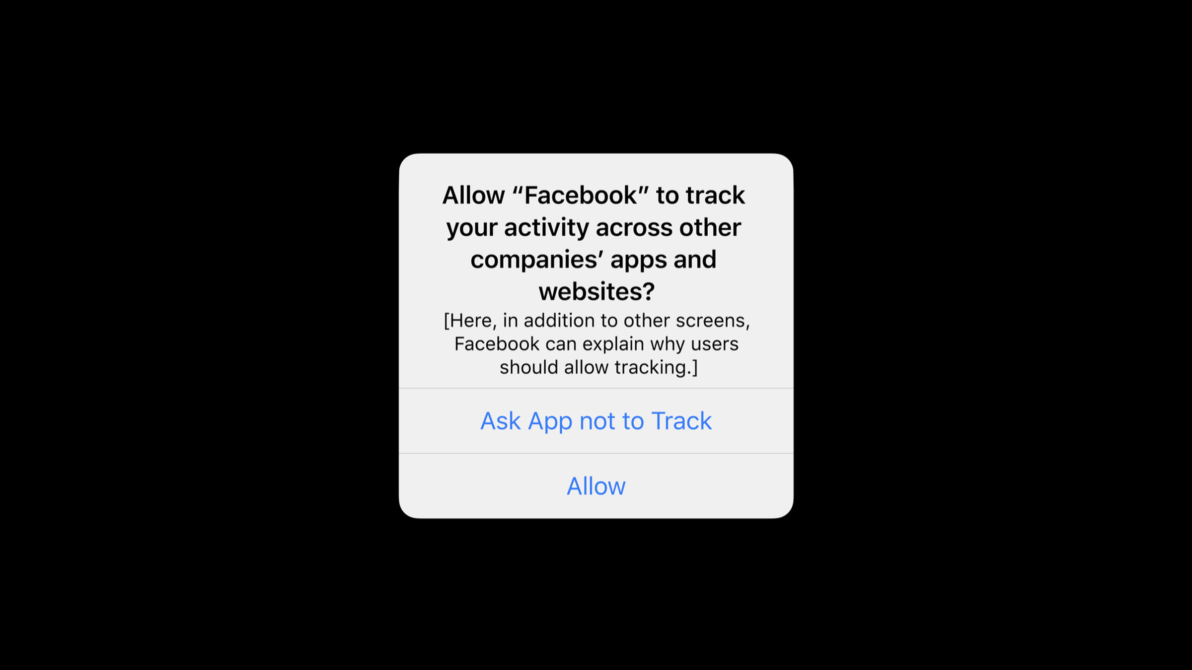 Apple’s upcoming iOS 14 privacy prompt.