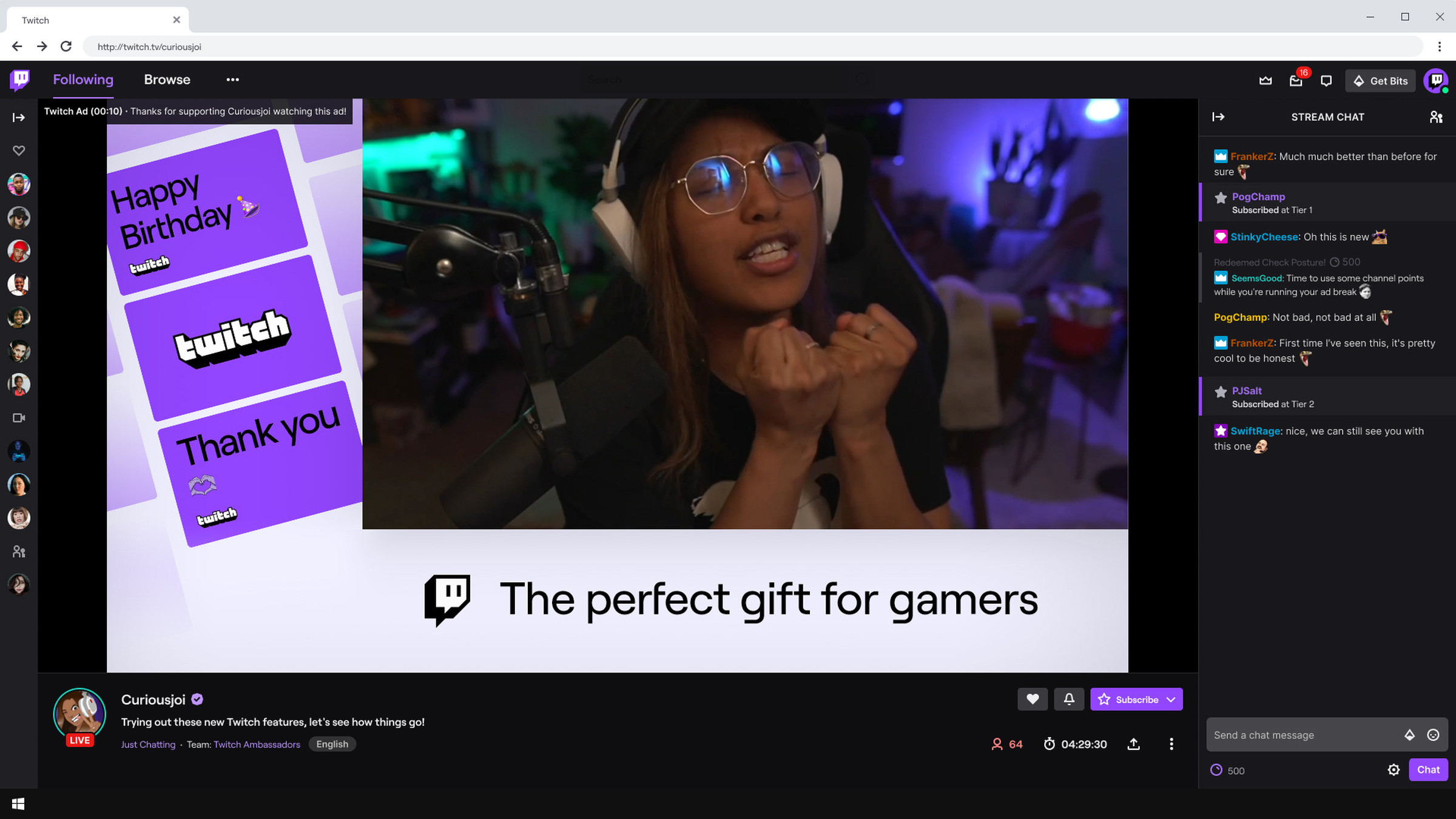 The new Twitch ads can also occupy more screen real estate.