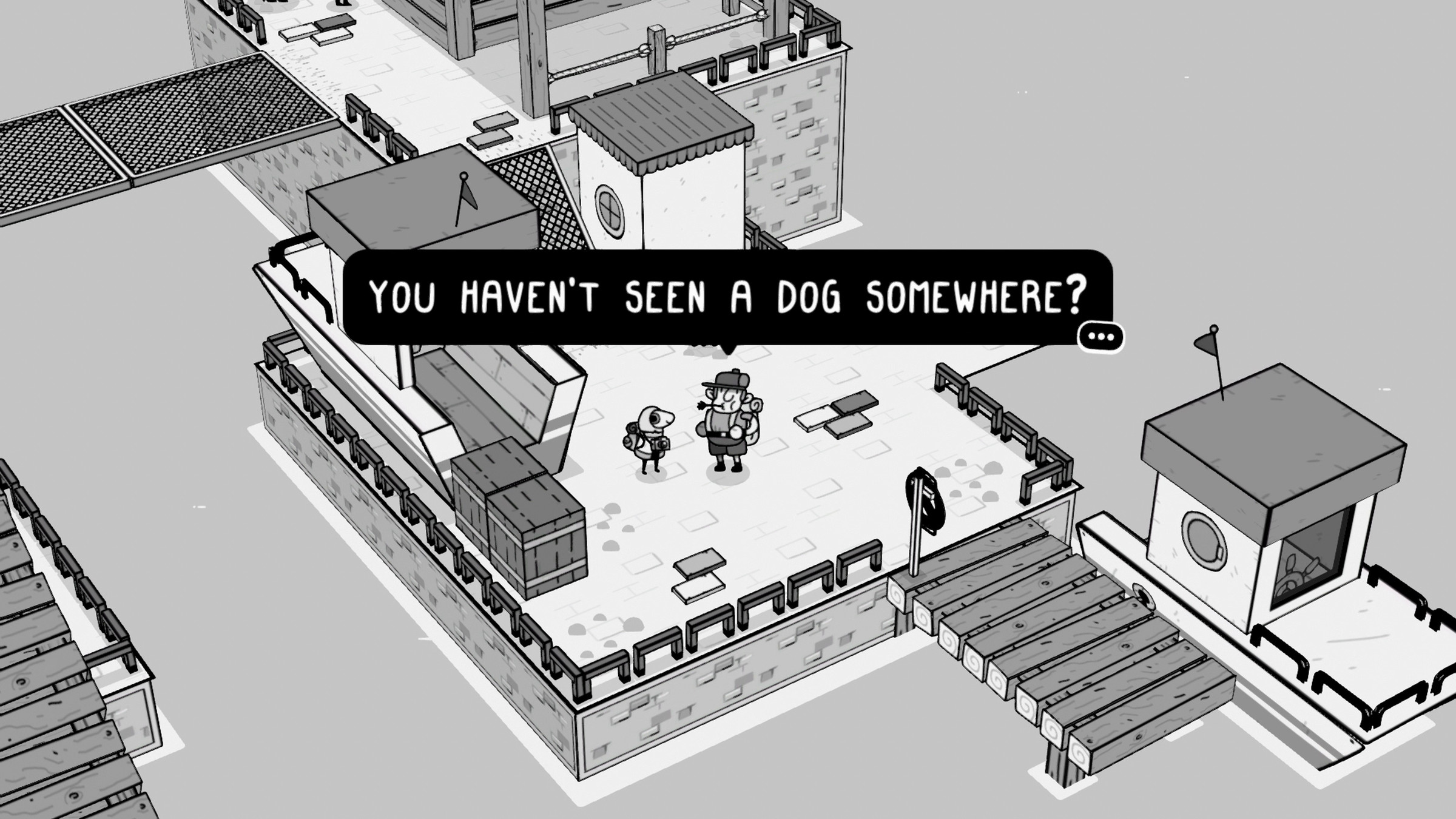 One quest involves finding this person’s dog.