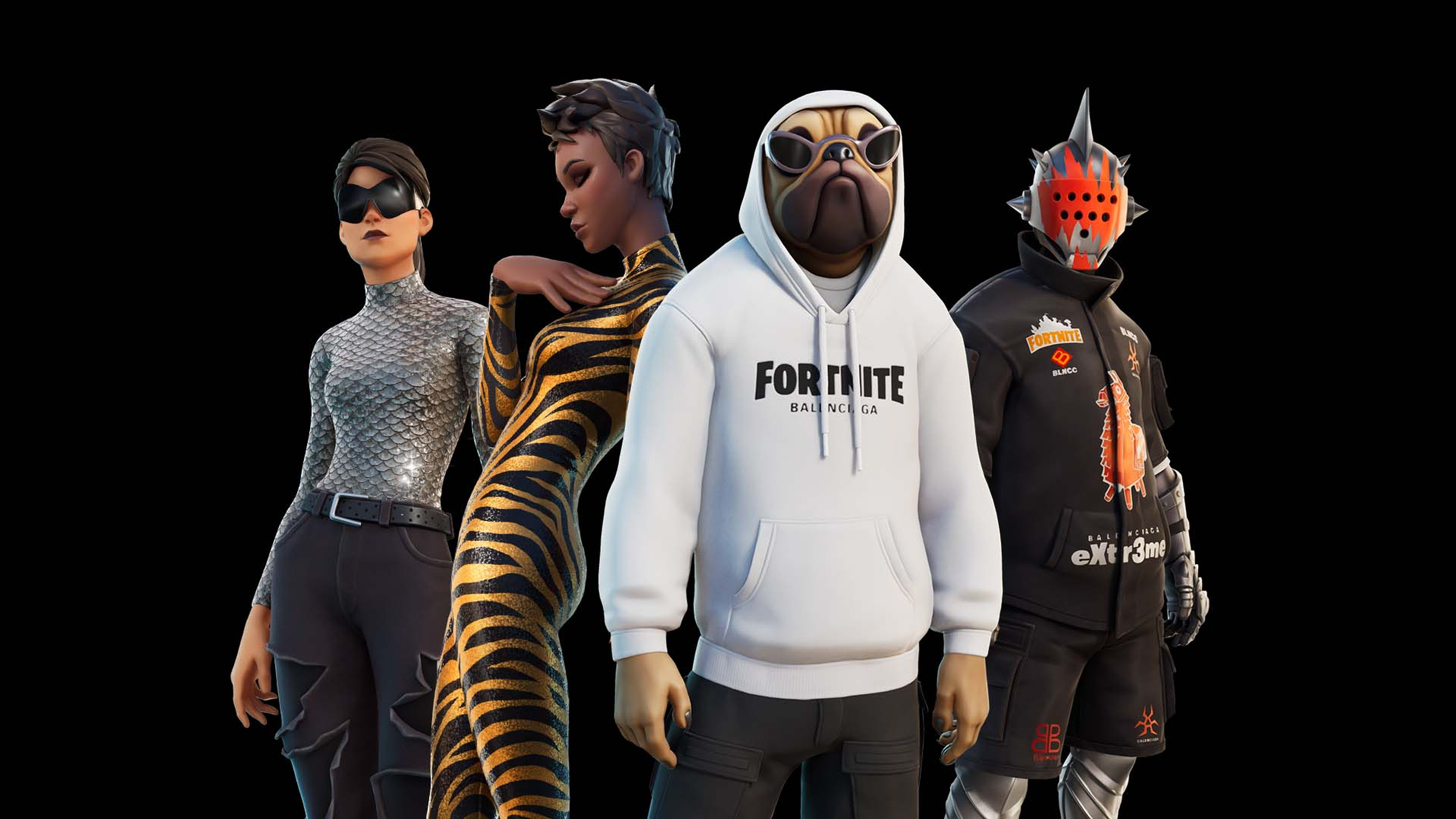 The new Balenciaga-themed skins coming to Fortnite.