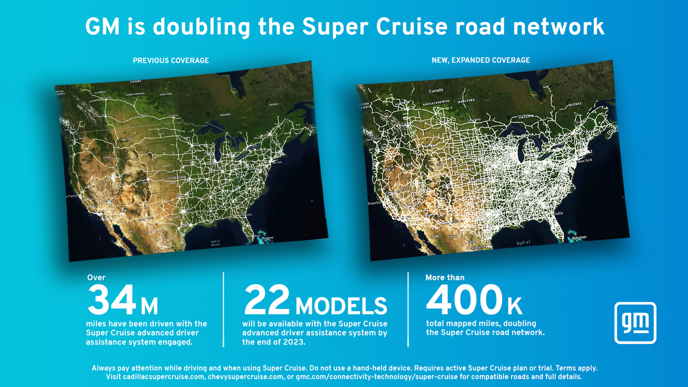 gm super cruise expansion map