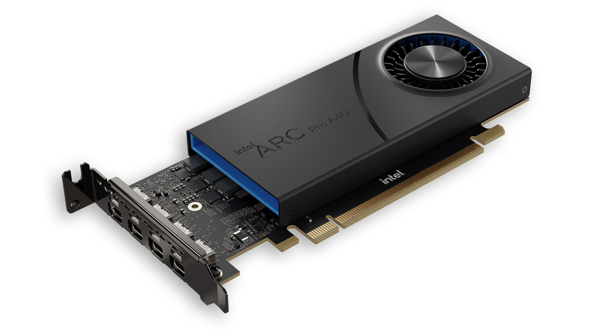 Intel’s Arc Pro A40 single-slot GPU.