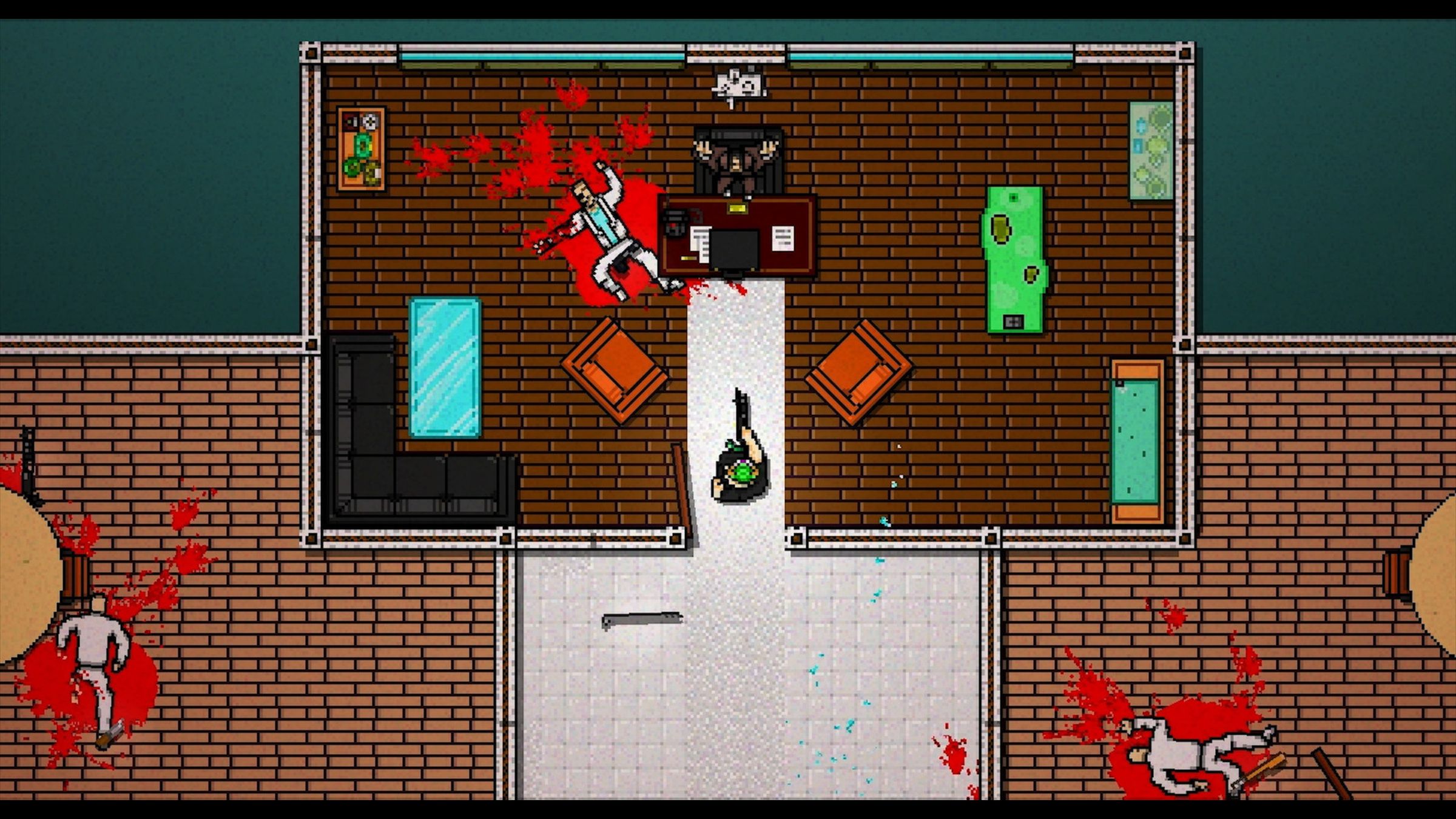 A screenshot from Hotline Miami 2: Wrong Number.