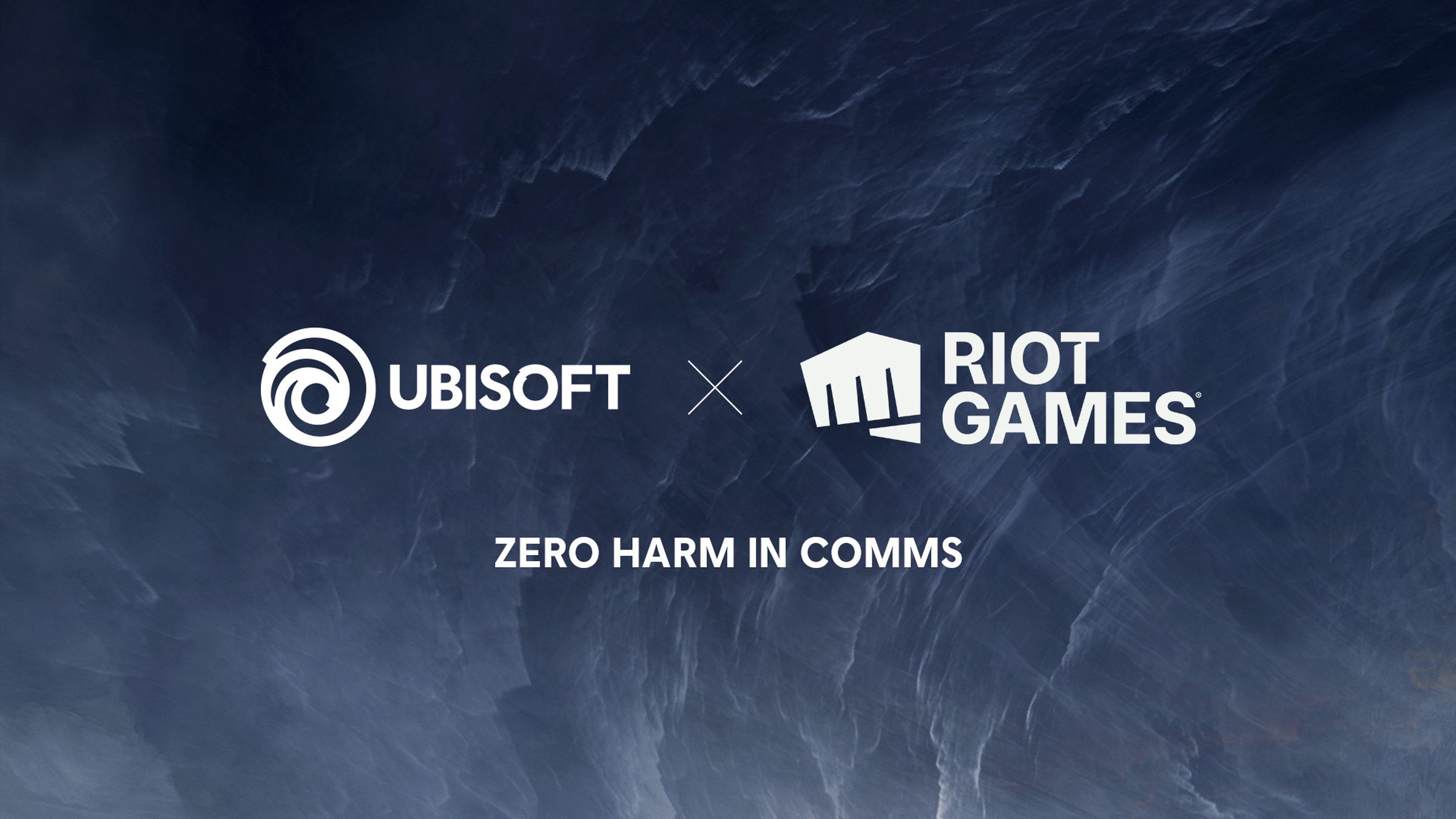Ubisoft, Riot Games ve Zero Harm in Comms logoları.