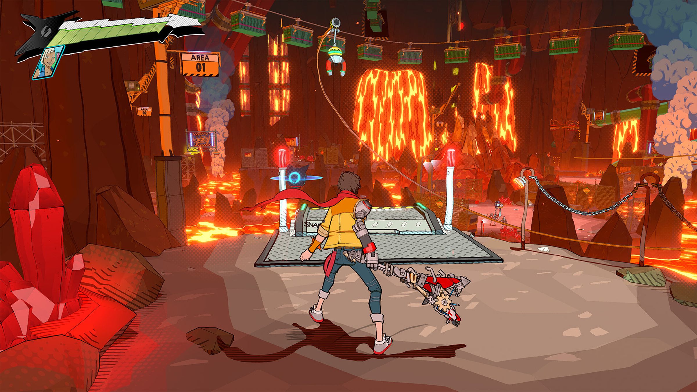 A screenshot from the video game Hi-Fi Rush.