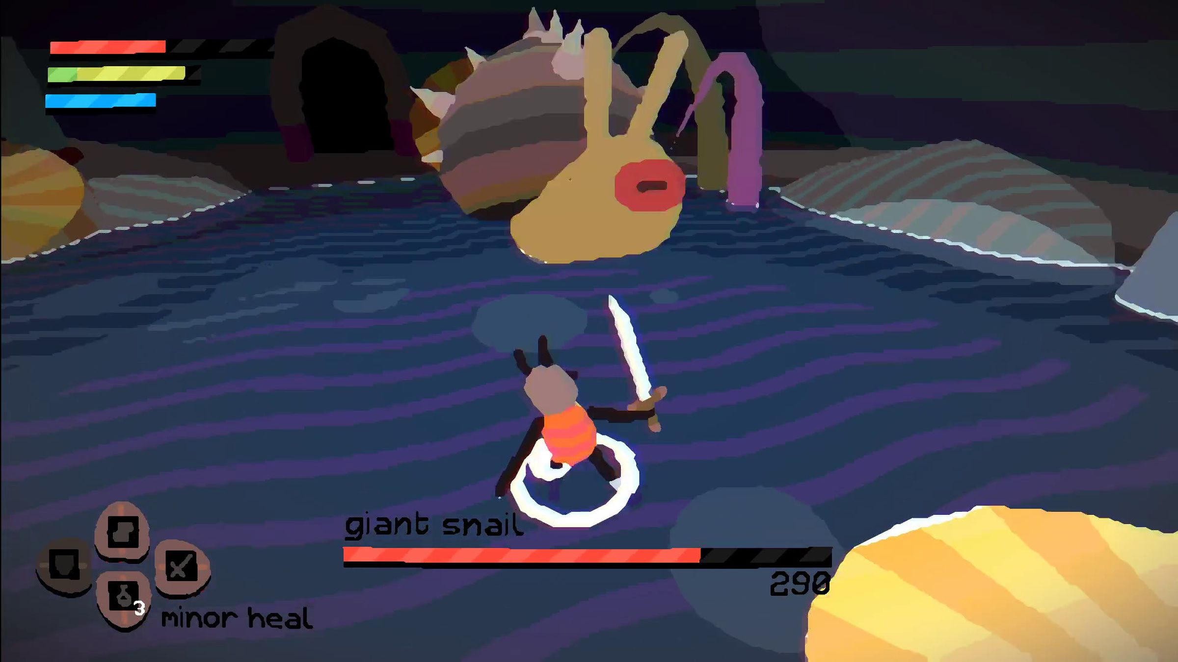 A screenshot from the video game White Lavender.