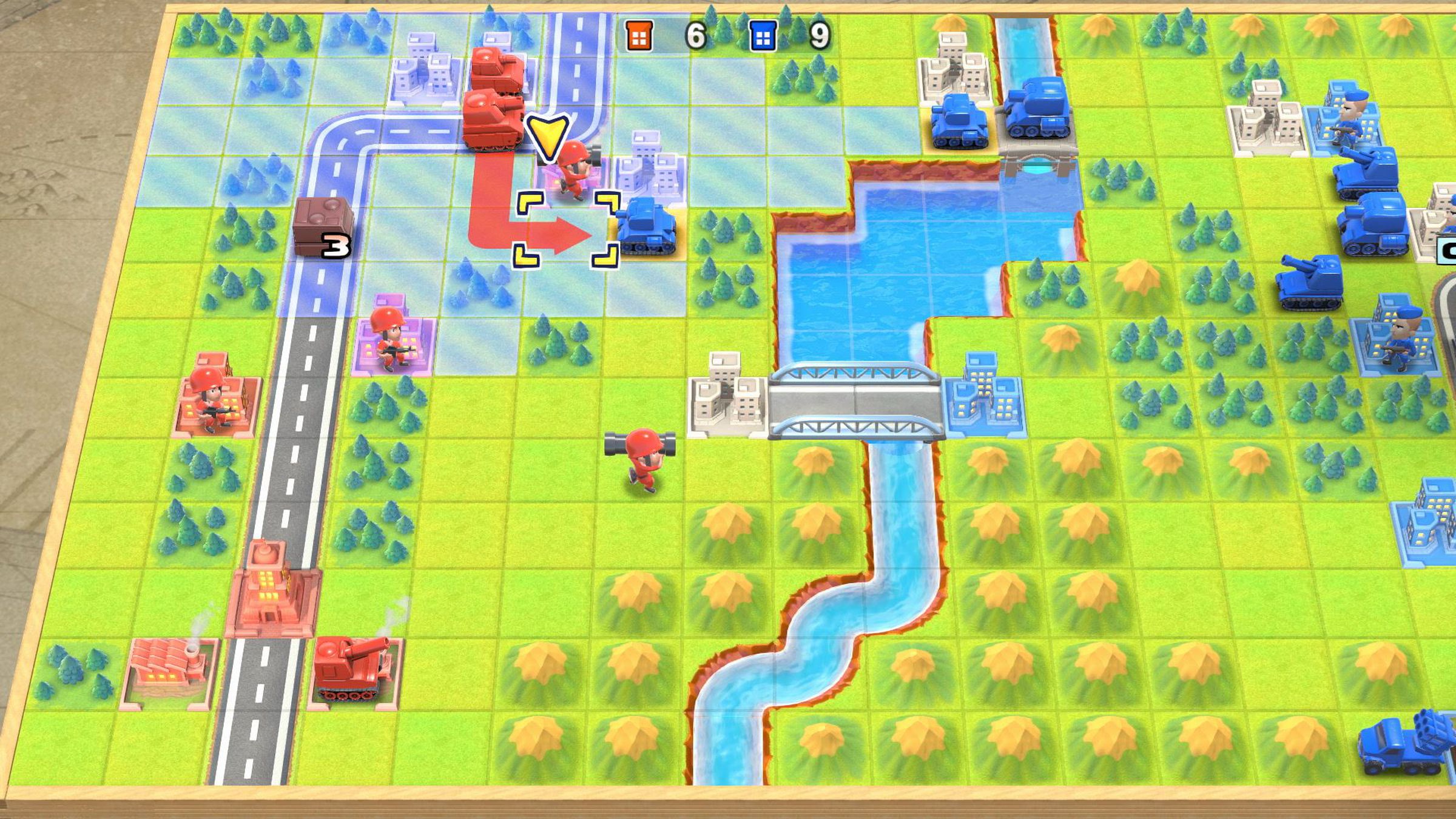 A screenshot of the video game Advance Wars 1+2: Re-Boot Camp.