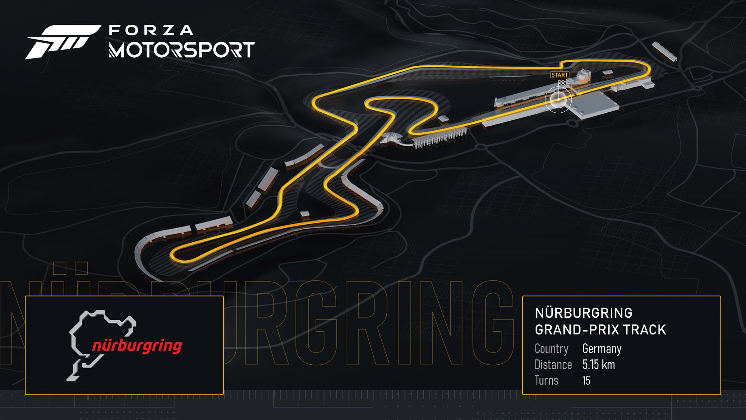 The Nürburgring GP circuit will be available at launch.