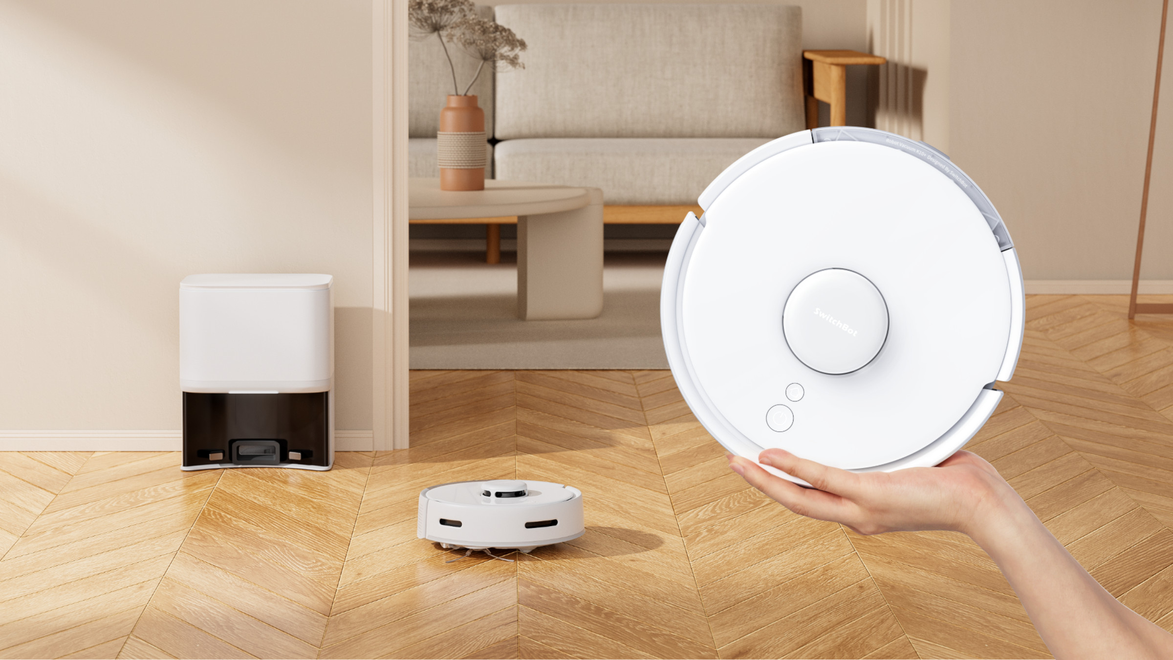 The K10 is the world’s smallest robot vacuum, according to SwitchBot.
