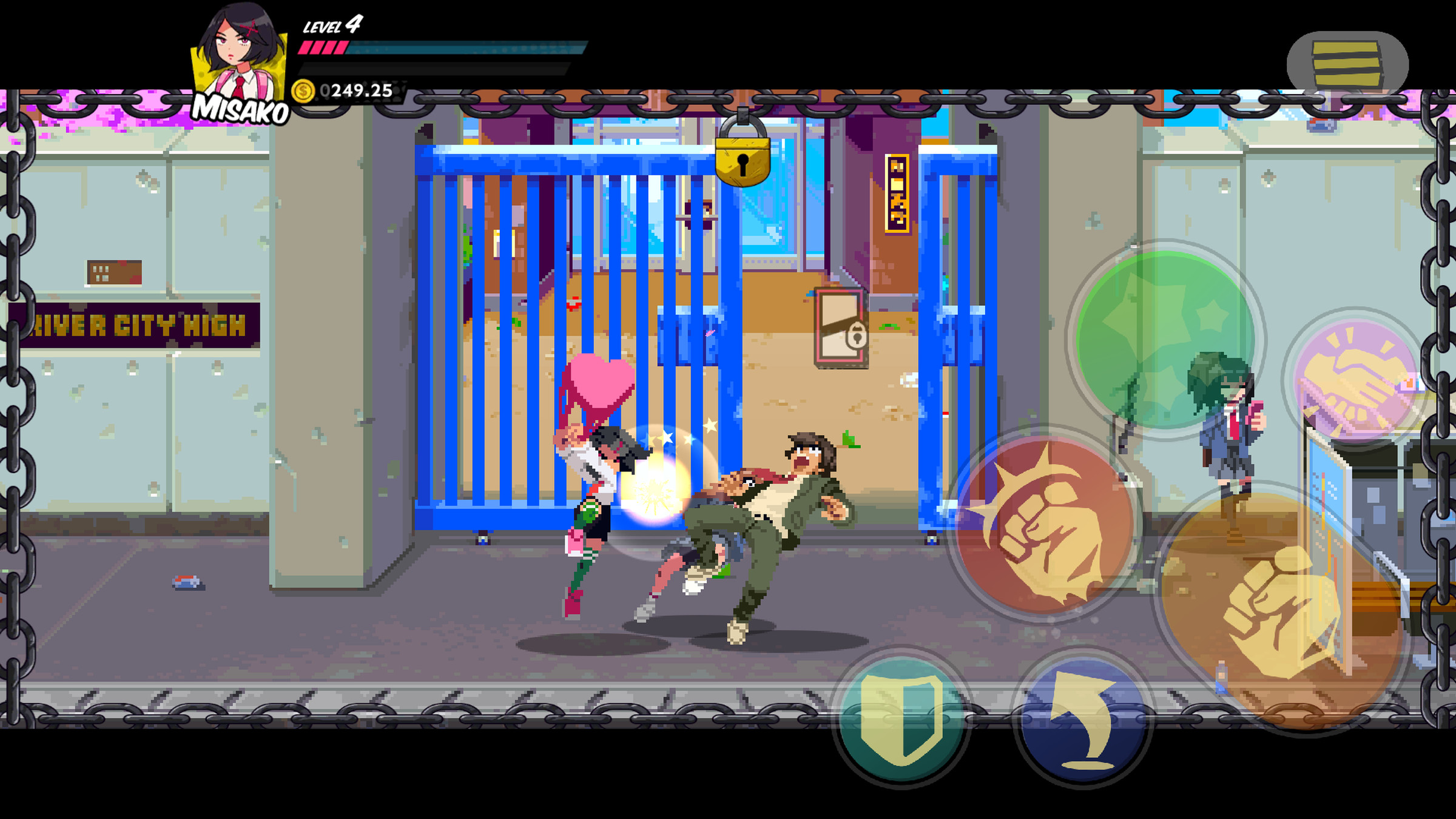 A screenshot from the video game River City Girls.