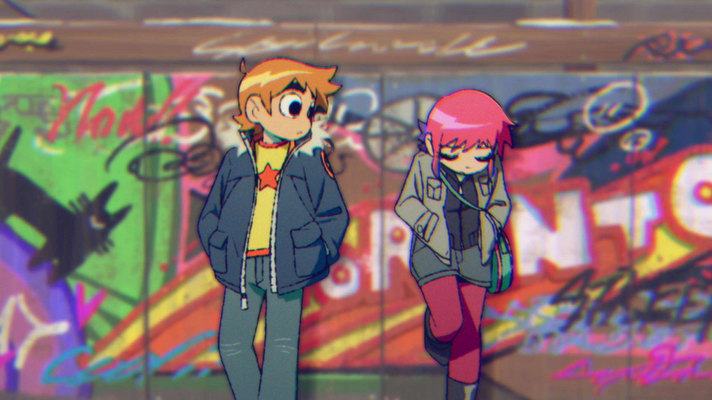 A still image from the Netflix animated series Scott Pilgrim Takes Off.