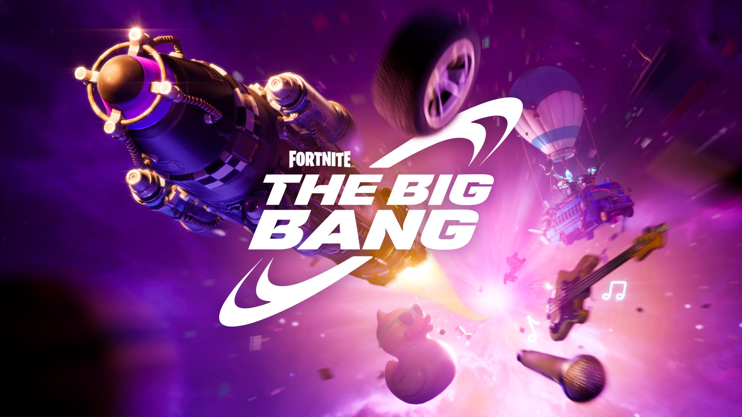 Promotional art for Fortnite’蝉 Big Bang event.