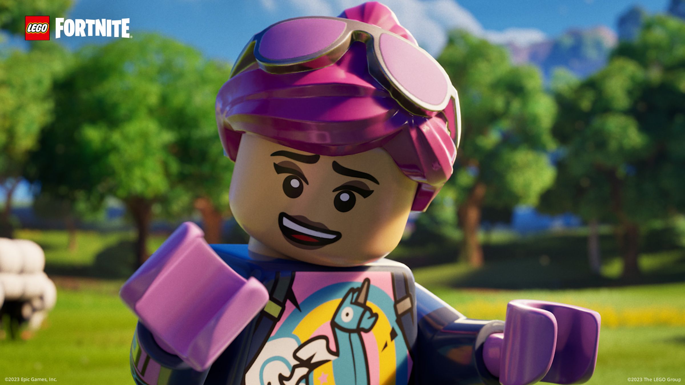 A screenshot from the video game Lego Fortnite.