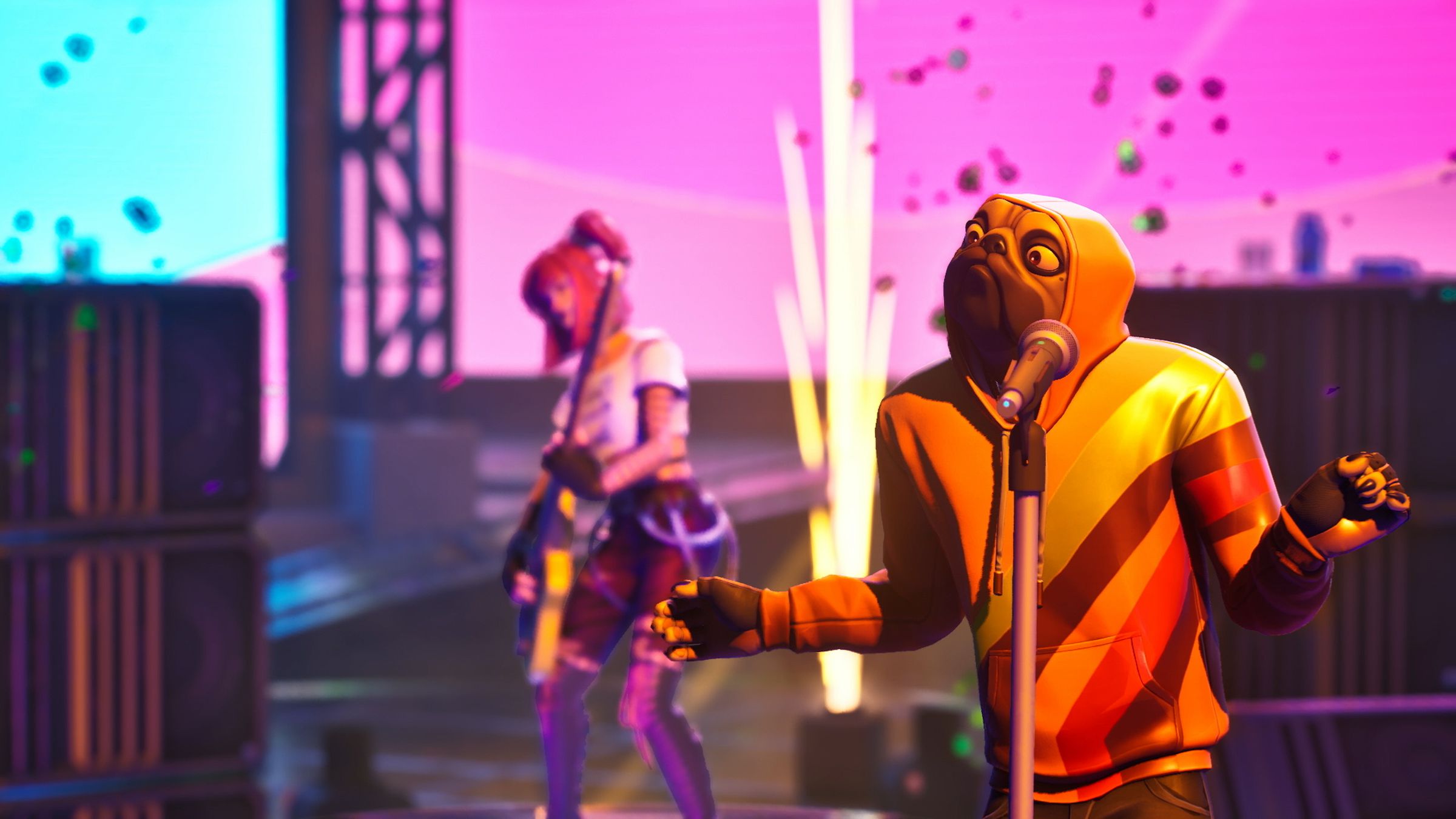 A screenshot from the video game Fortnite Festival.