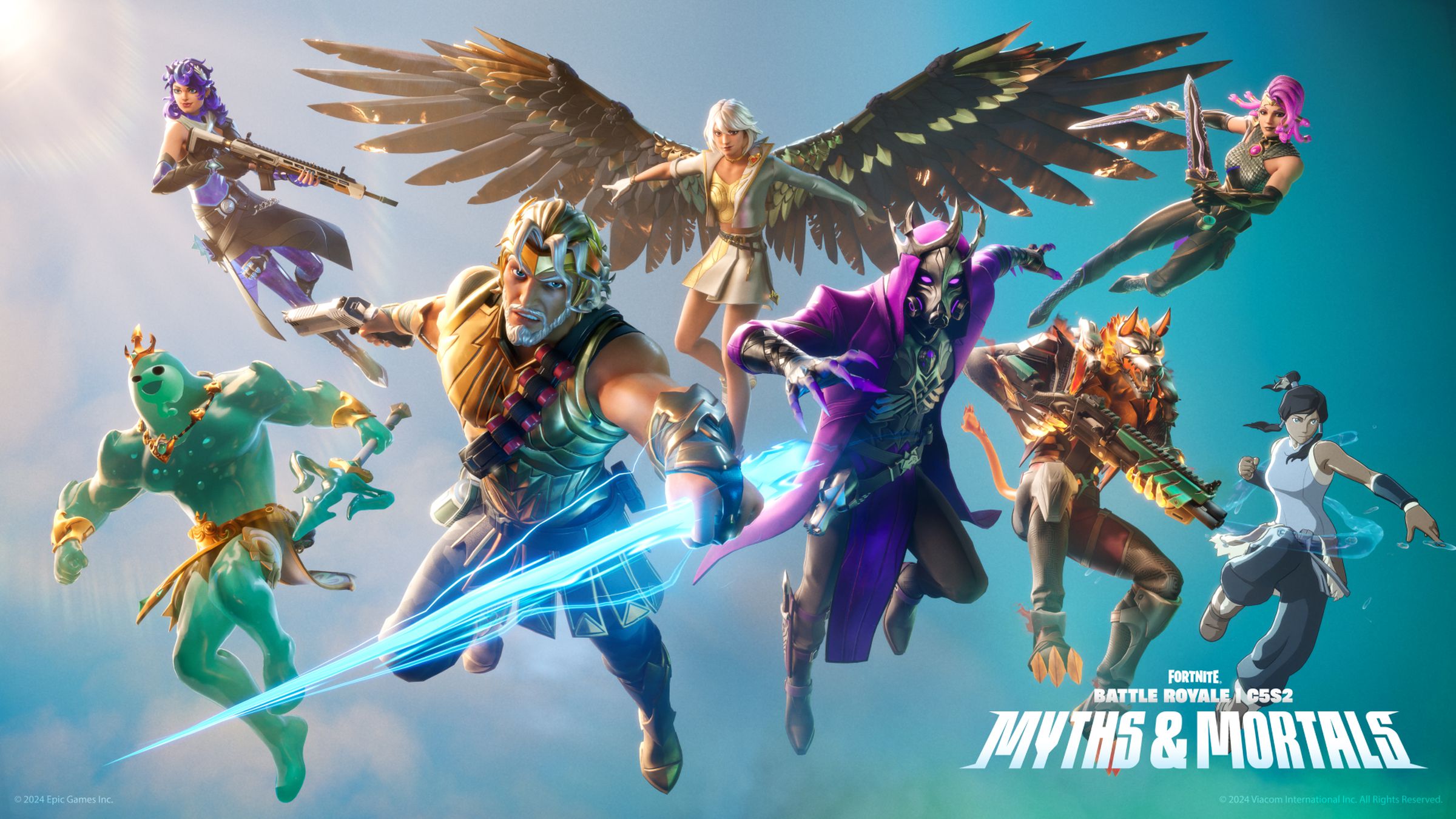 The new cast of characters in the Fortnite season Myths & Mortals.