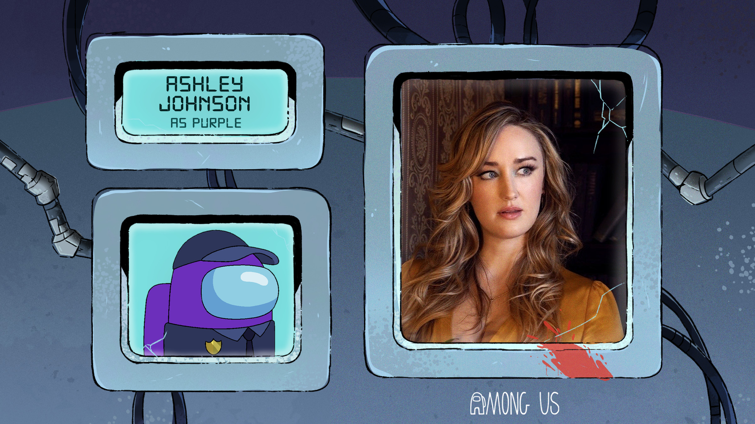 A promotional photo of Ashley Johnson in the Among Us animated series.