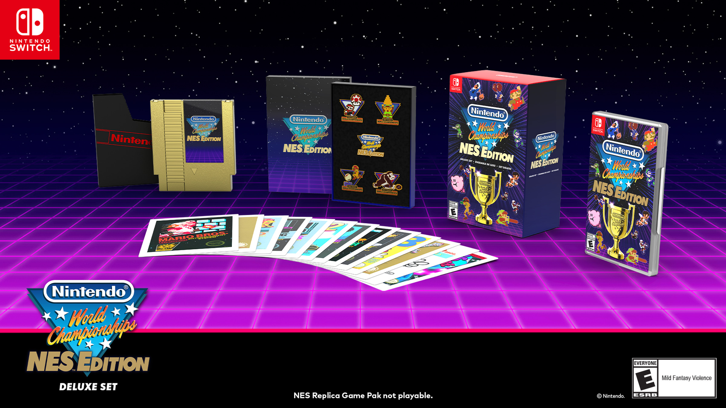 A photo of the physical edition of the Switch game Nintendo World Championships: NES Edition.