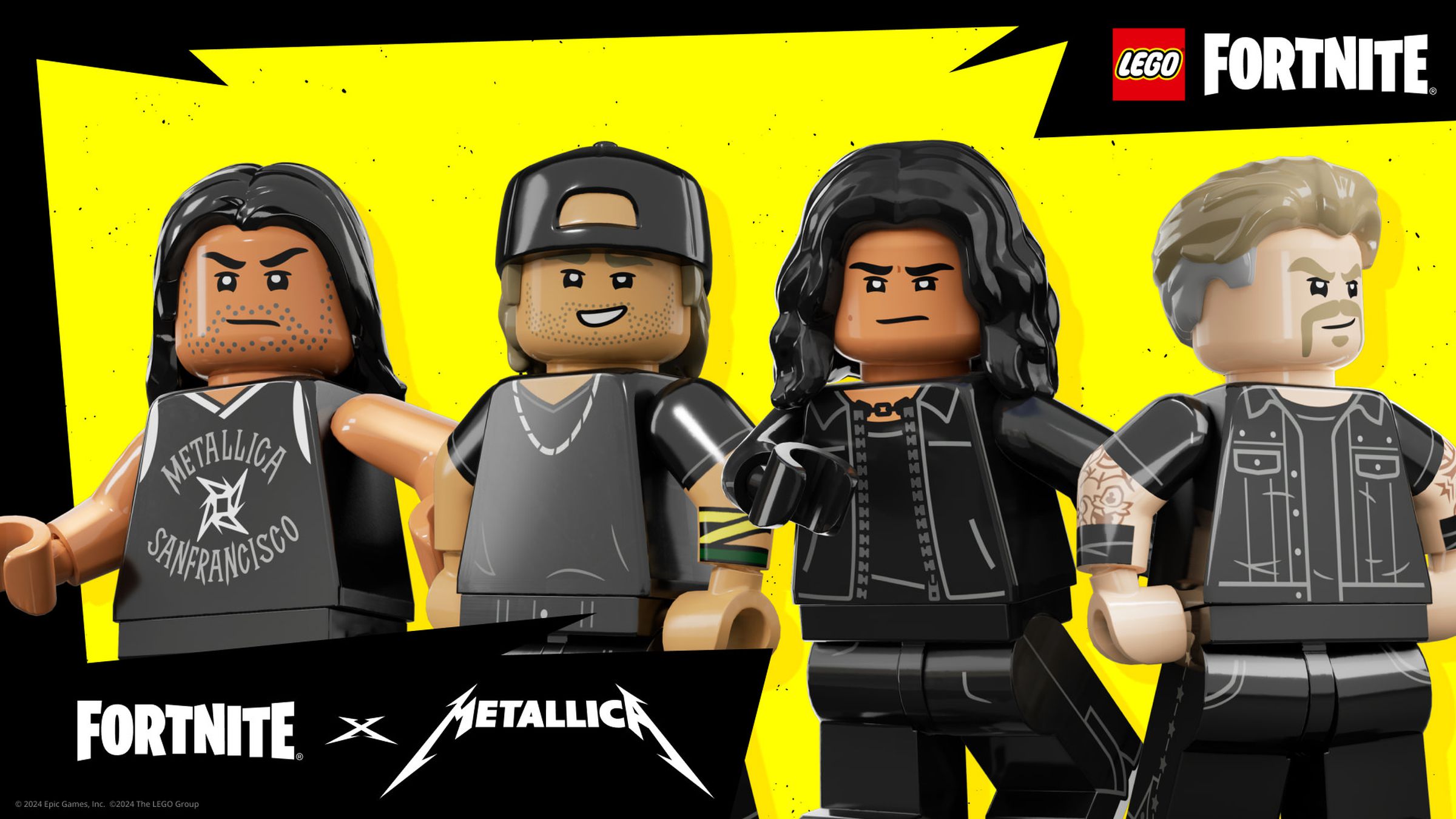 The band Metallica in Lego Form.