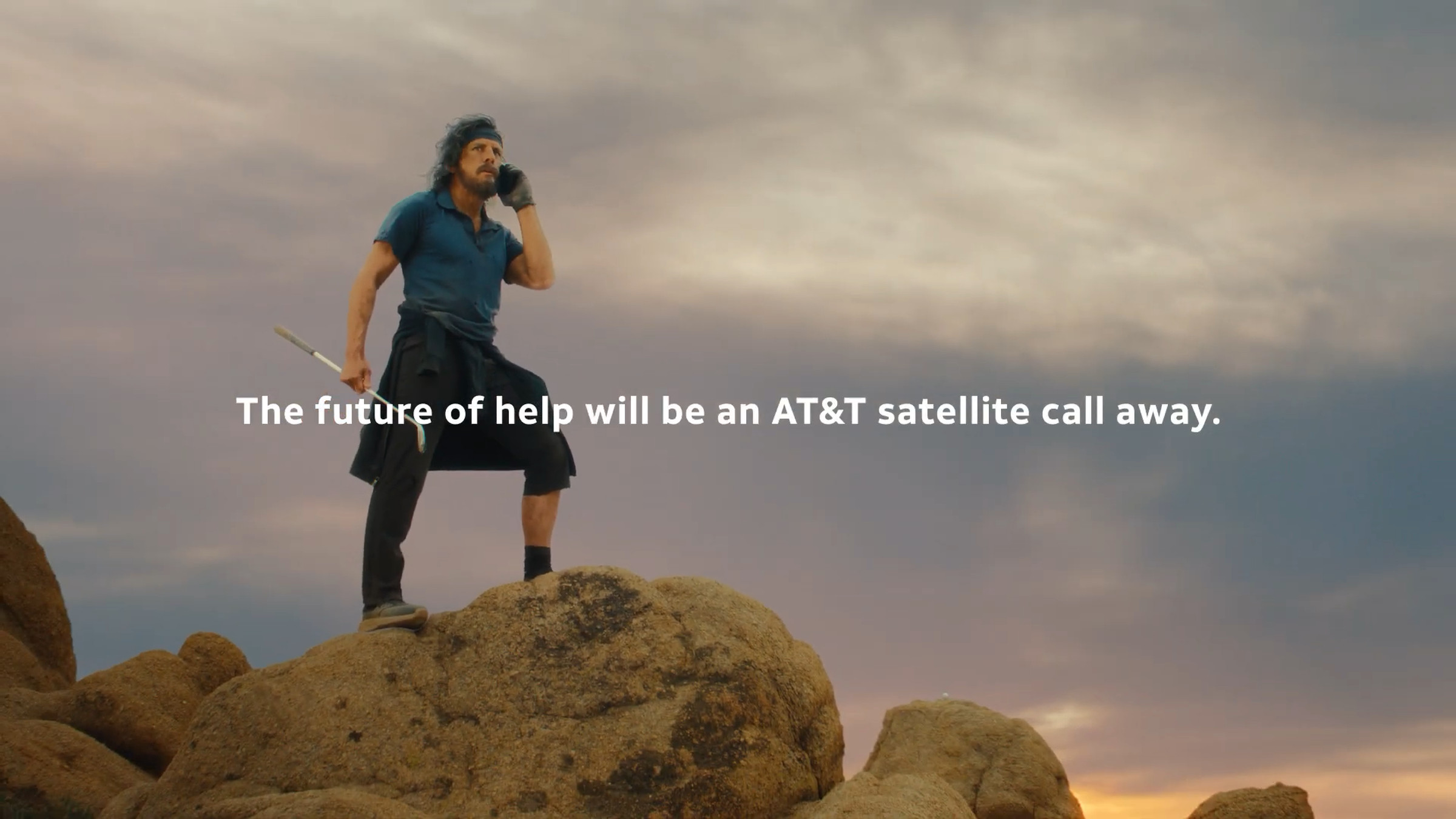 A screenshot taken from AT&amp;T’s Epic Bad Golf Day ad.