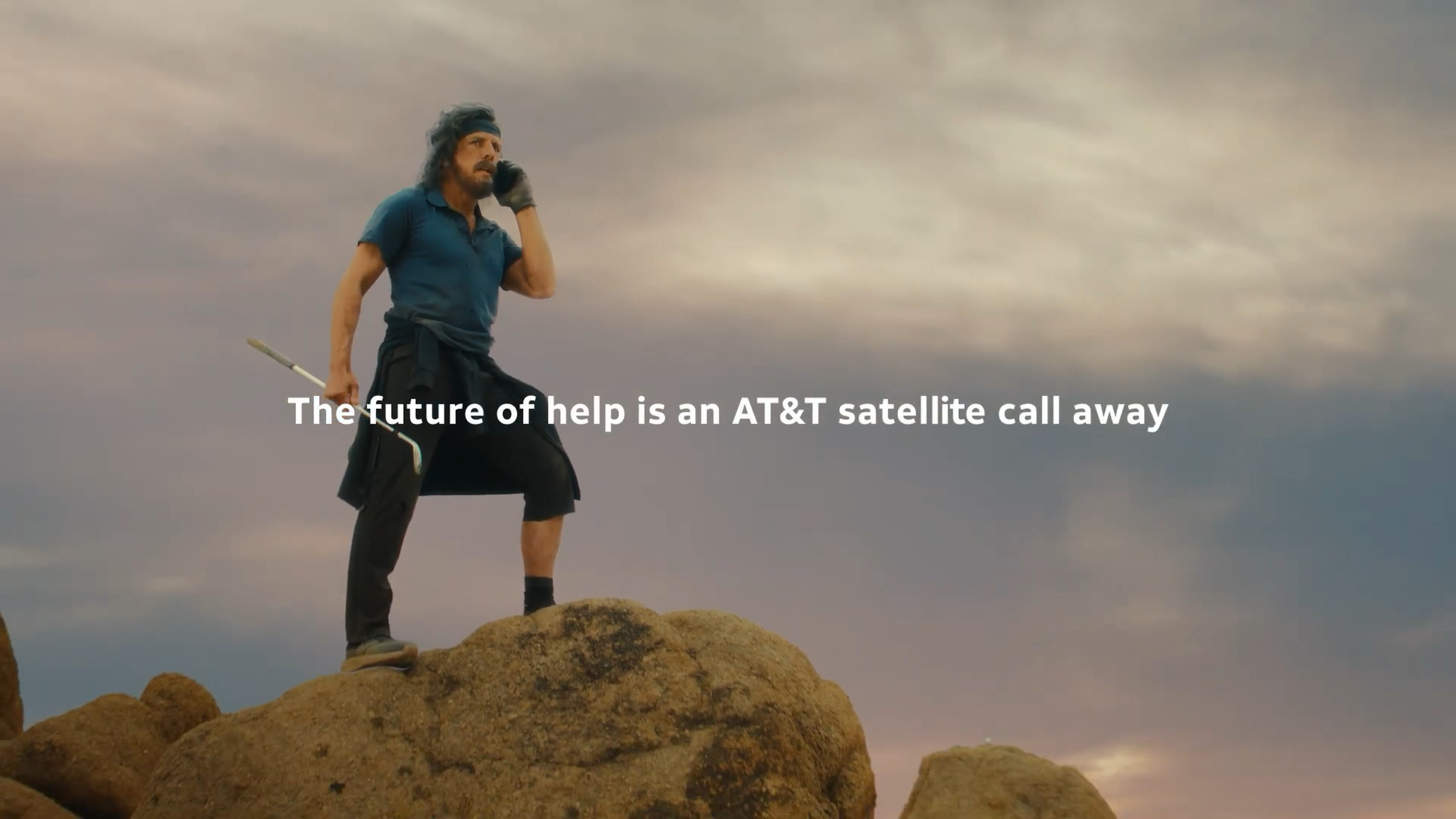 A screenshot taken from AT&amp;T’s Epic Bad Golf Day ad.