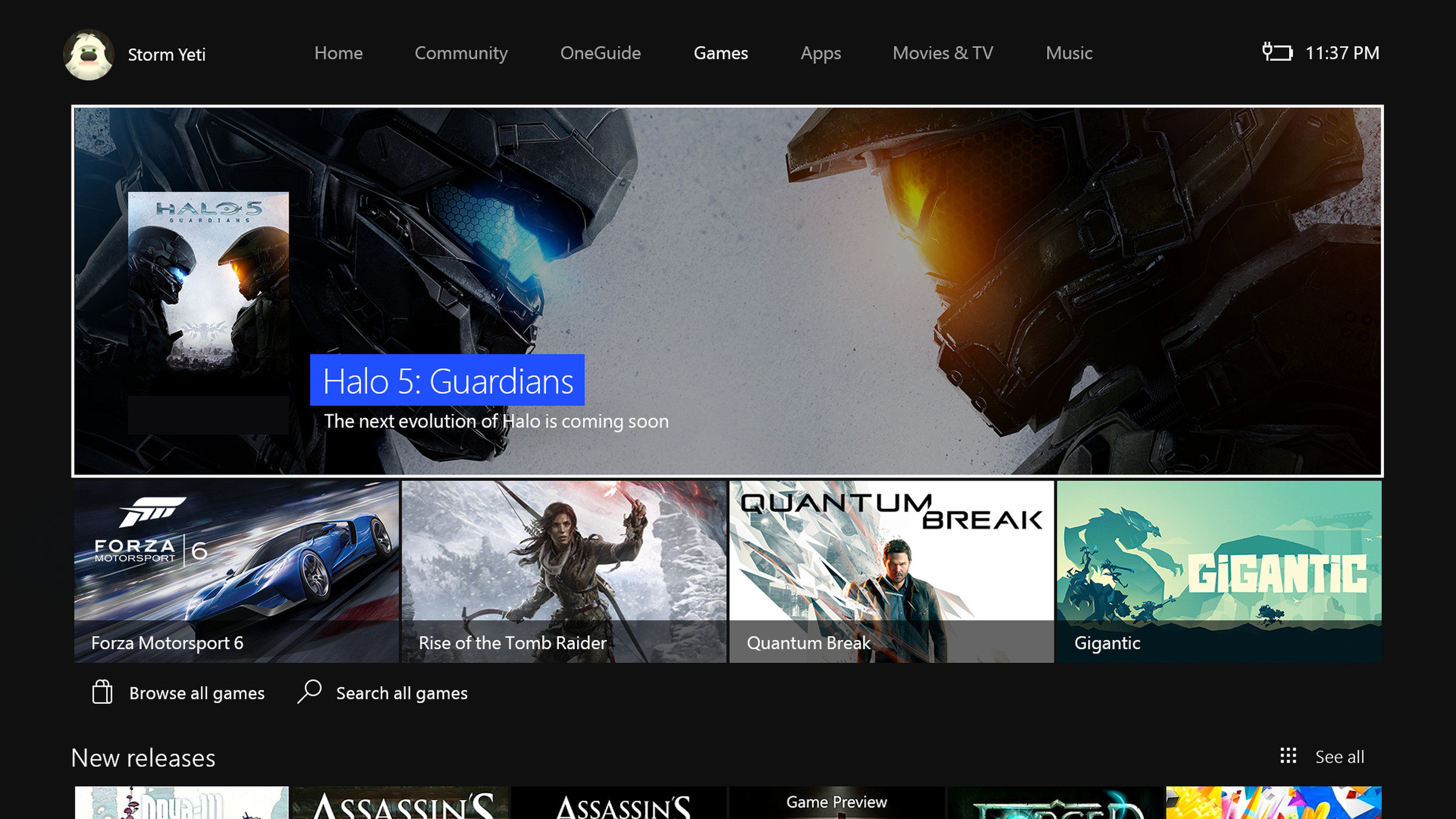 New Xbox One dashboard screenshots