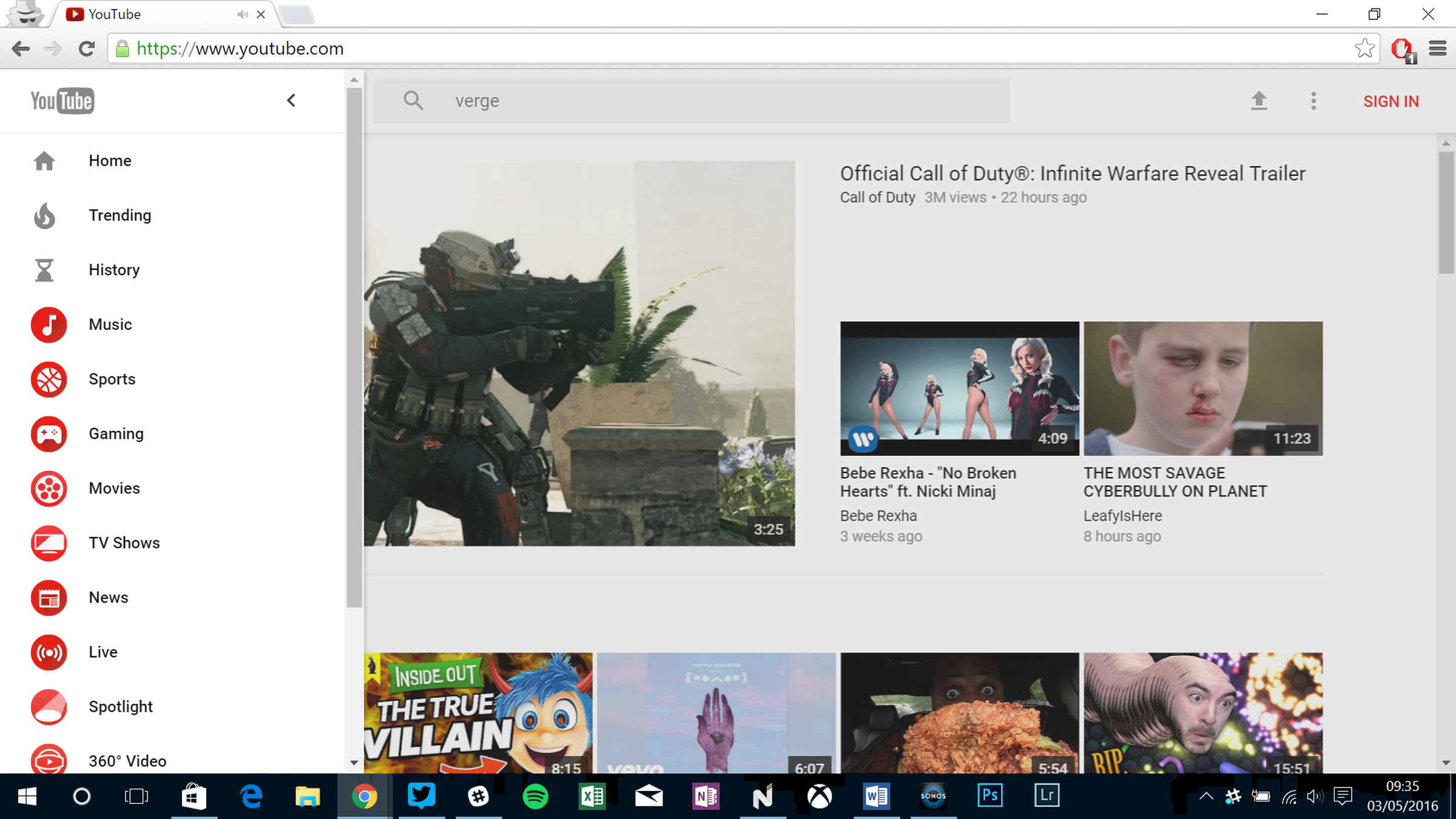 YouTube Material Design screenshots