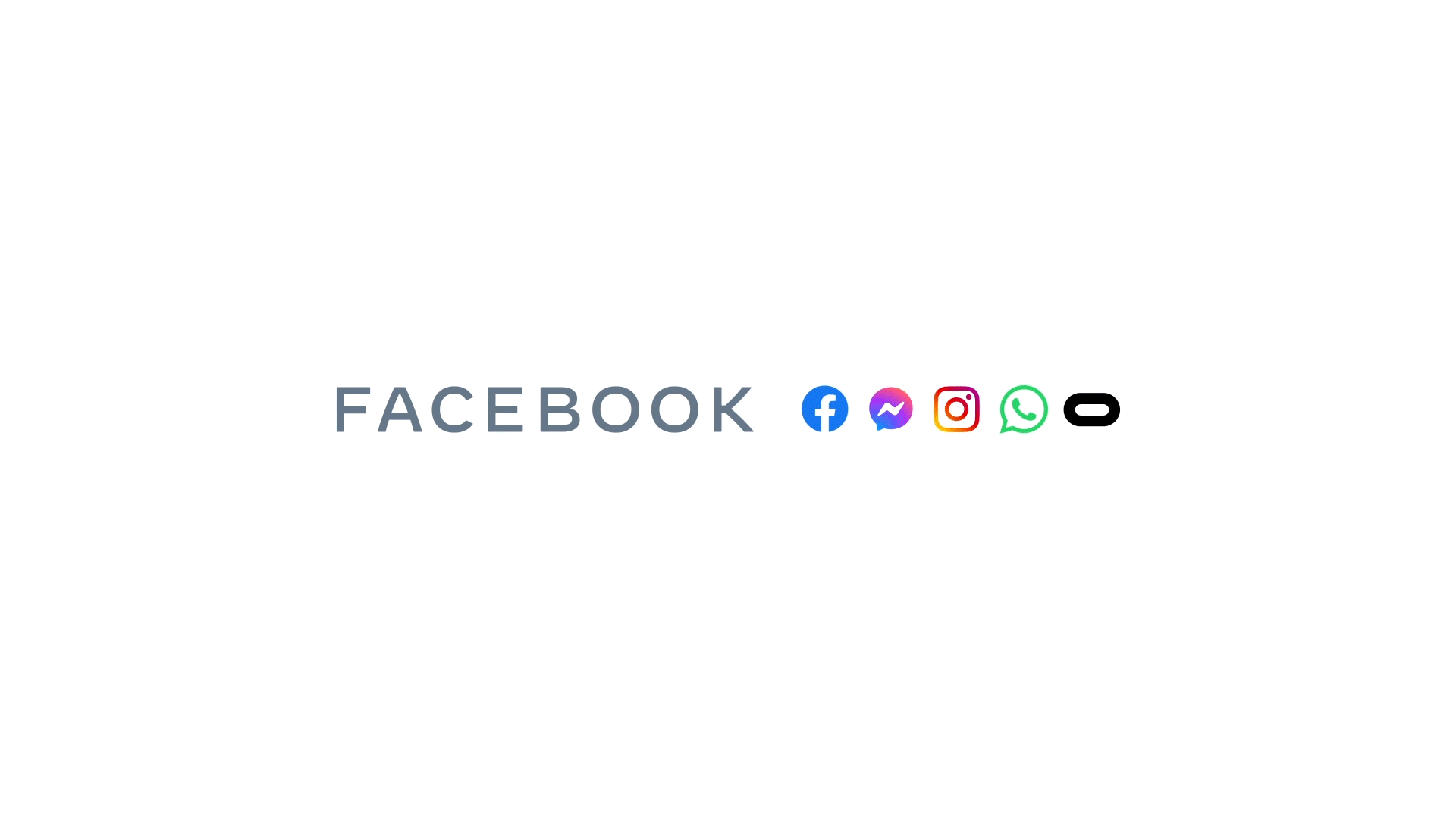 Facebook’s new company name and logo.