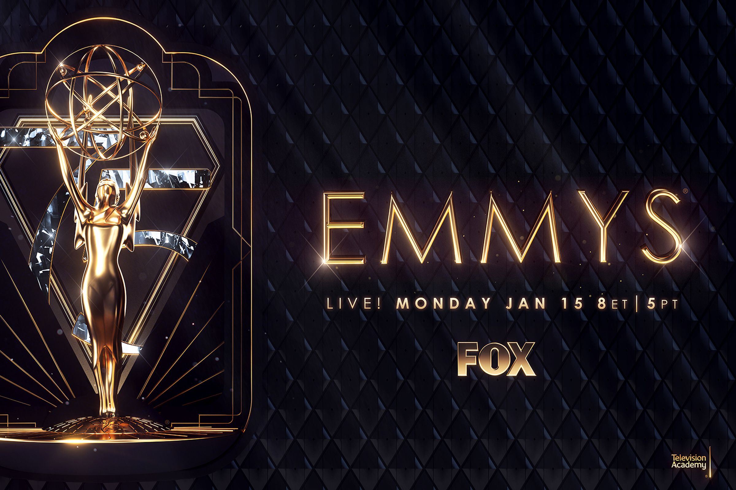 A graphic showing the Emmys on Fox