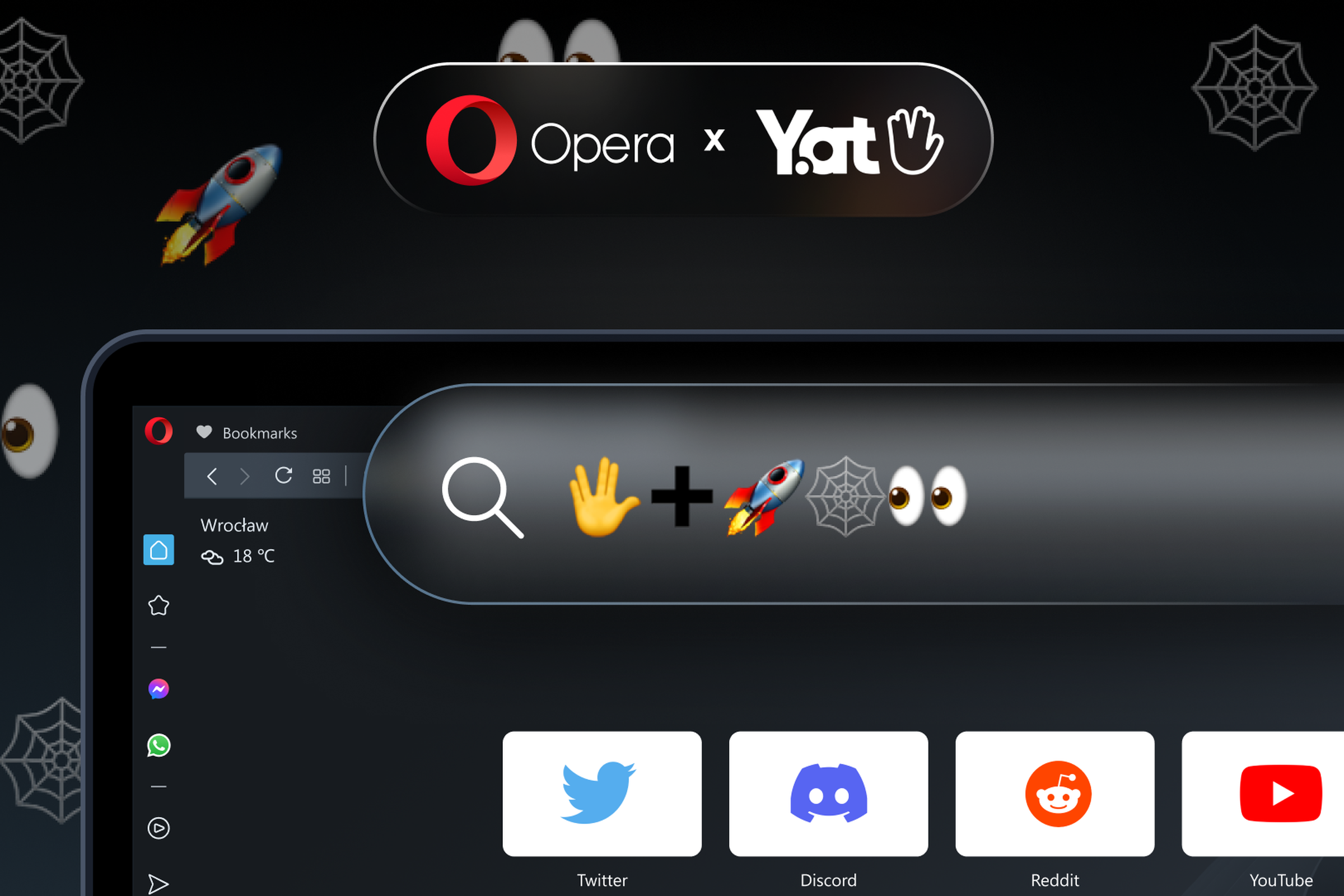 The Opera browser will allow emoji-only web addresses