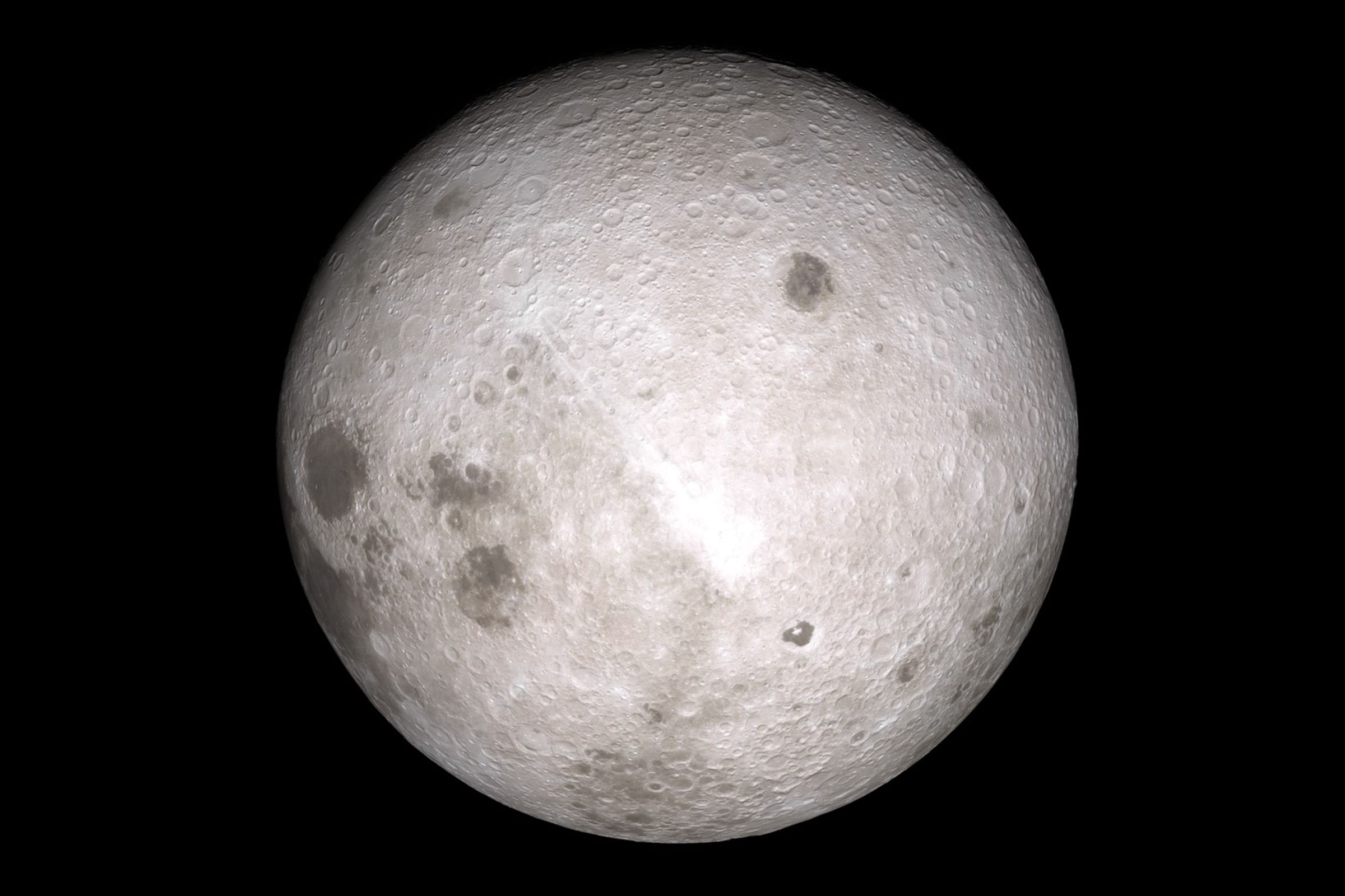 A composite image of the Moon from NASA’s Lunar Reconnaissance Orbiter, 2009.