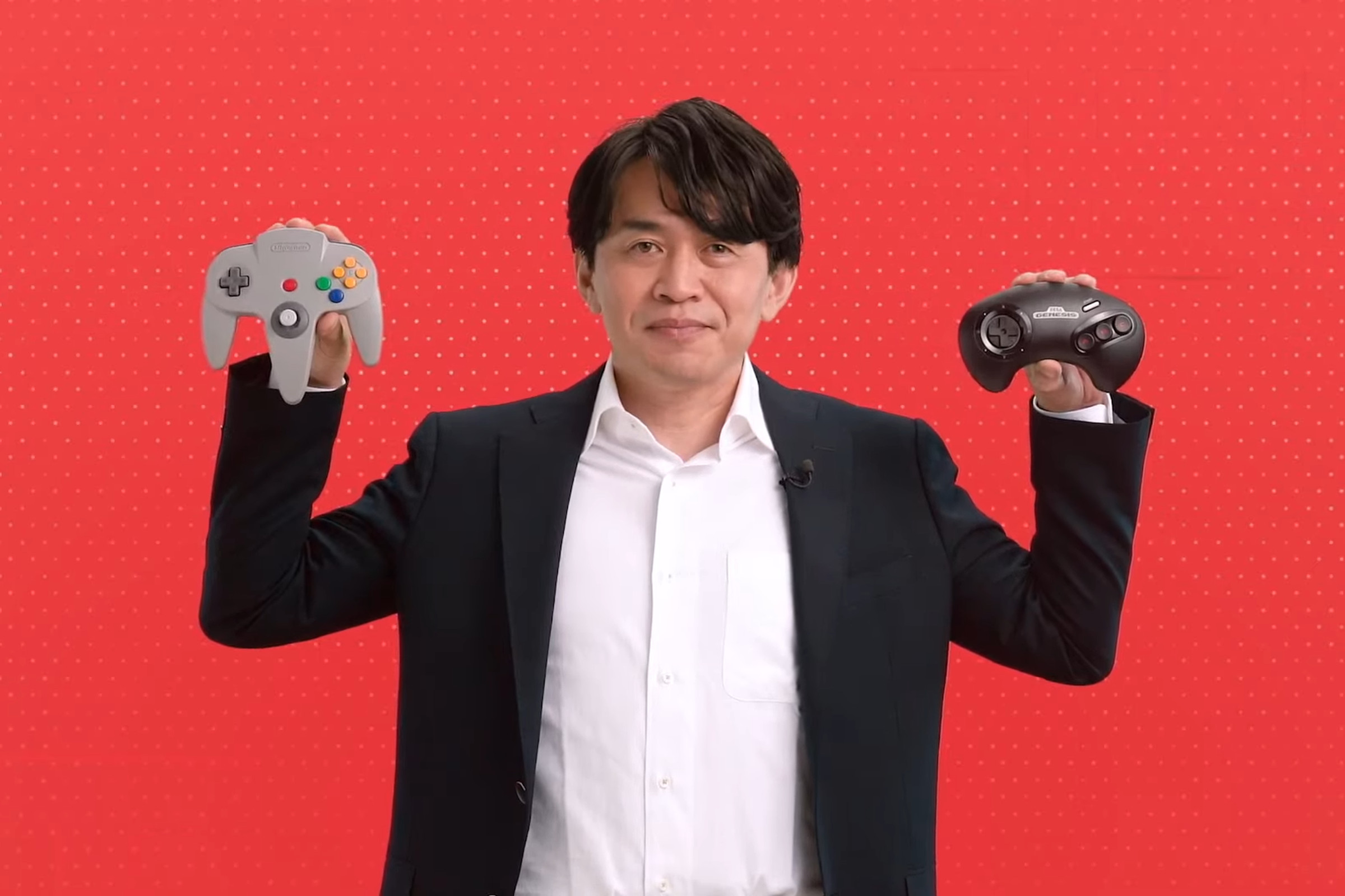 The upcoming Nintendo 64 and Sega Genesis controllers for Switch.