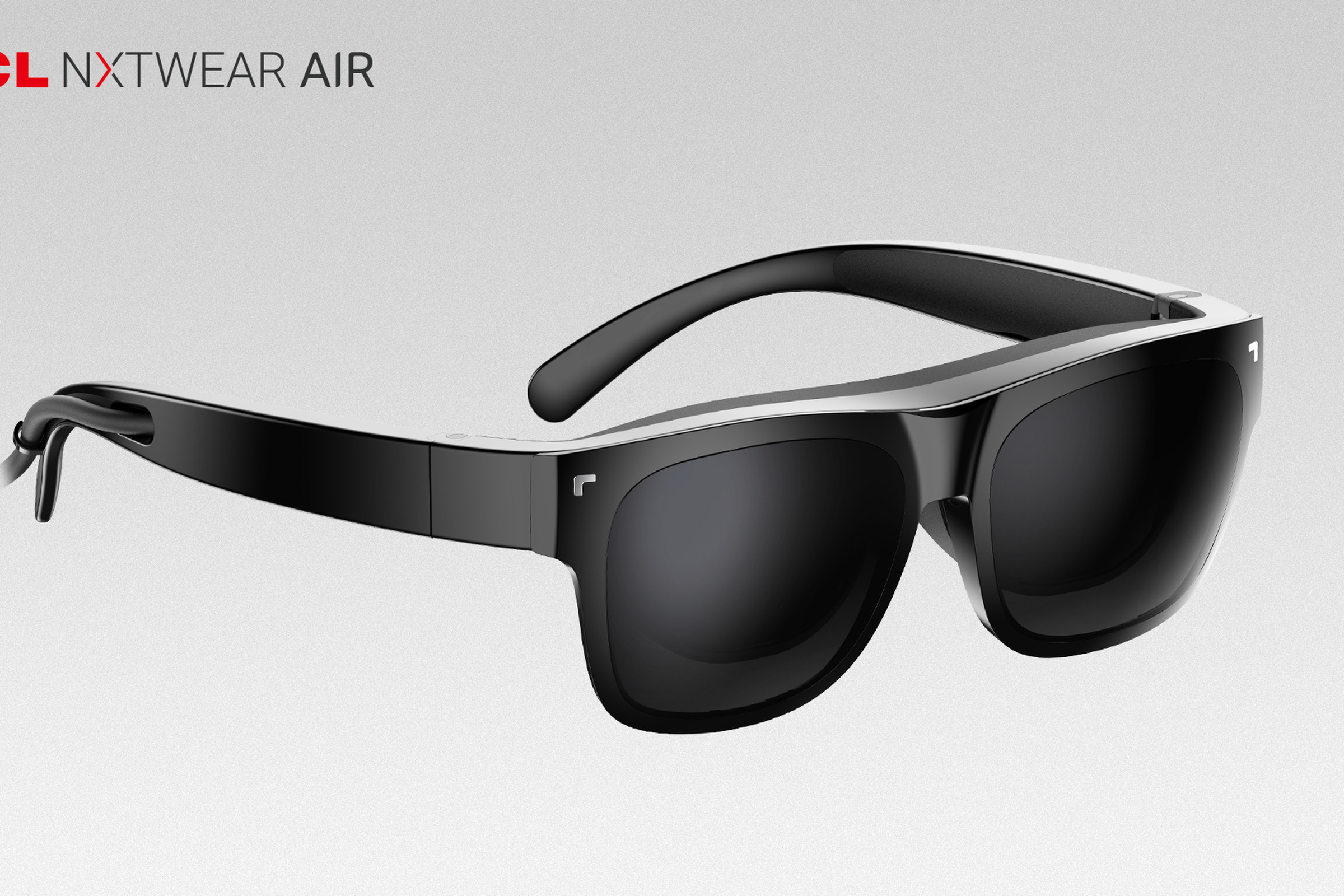NxtWear Air is a personal secondary display for your phone or laptop embedded in a pair of glasses frames.