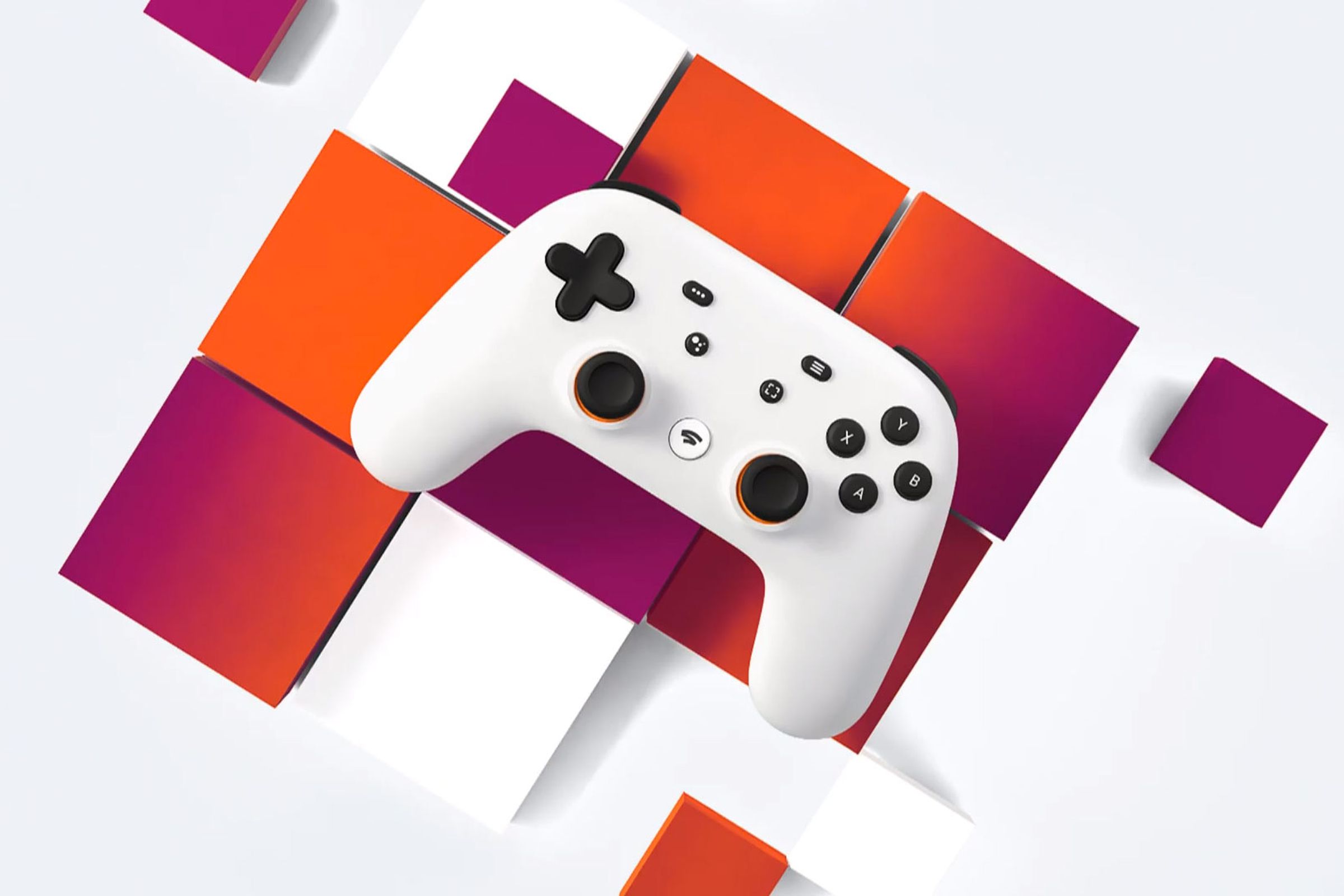 A press shot of the Stadia controller on a white background