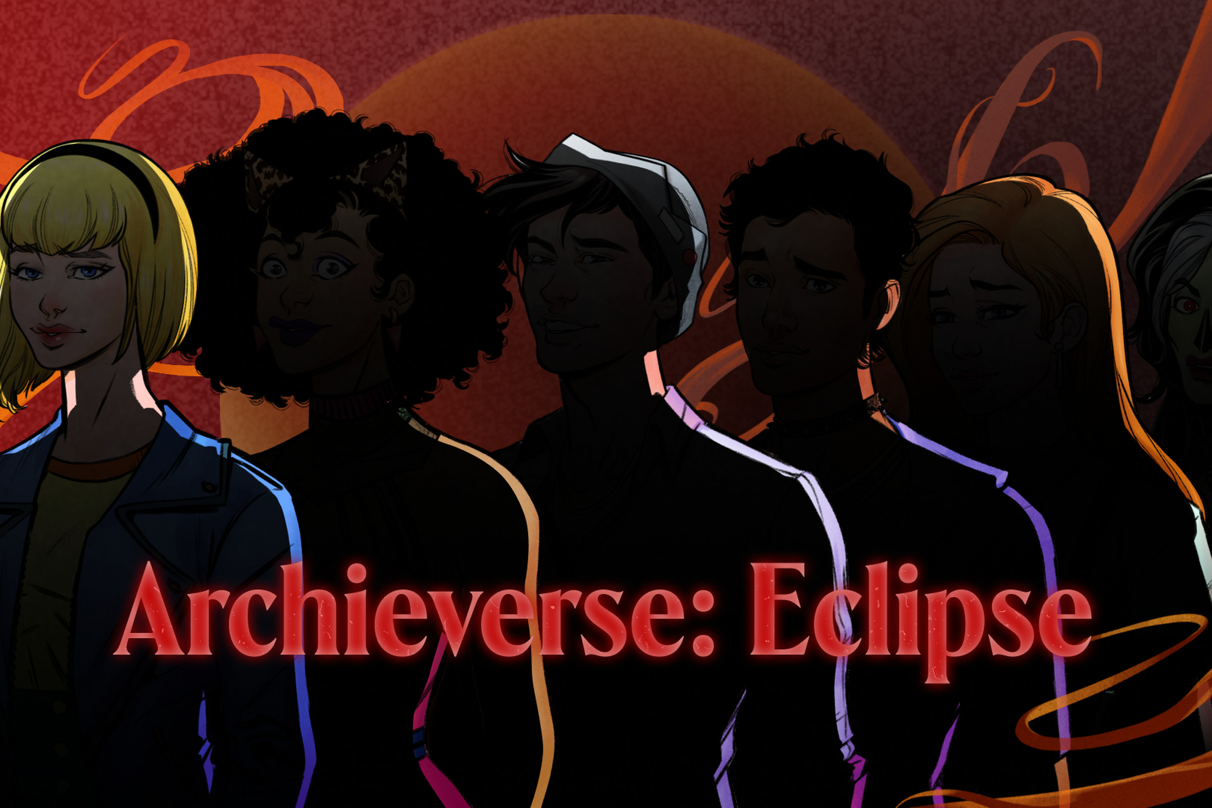 Silhouettes of generated NFT characters for Archieverse: Eclipse