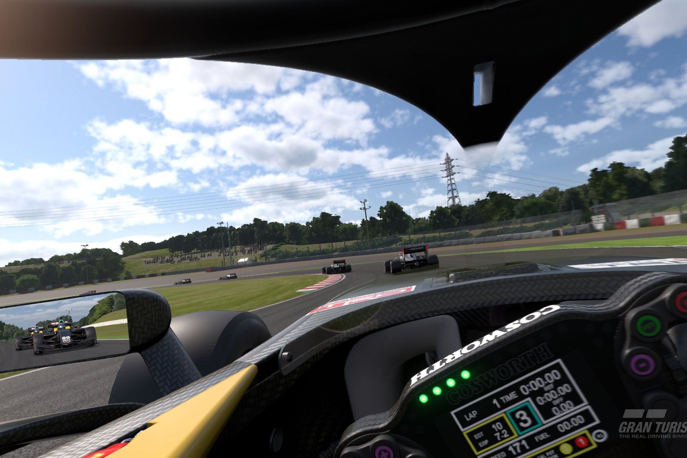 A screenshot from Gran Turismo 7’s VR mode.