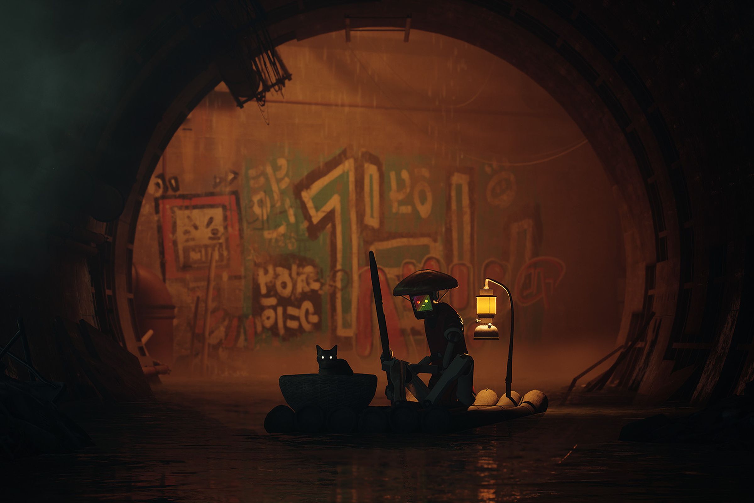 A screenshot from Stray.