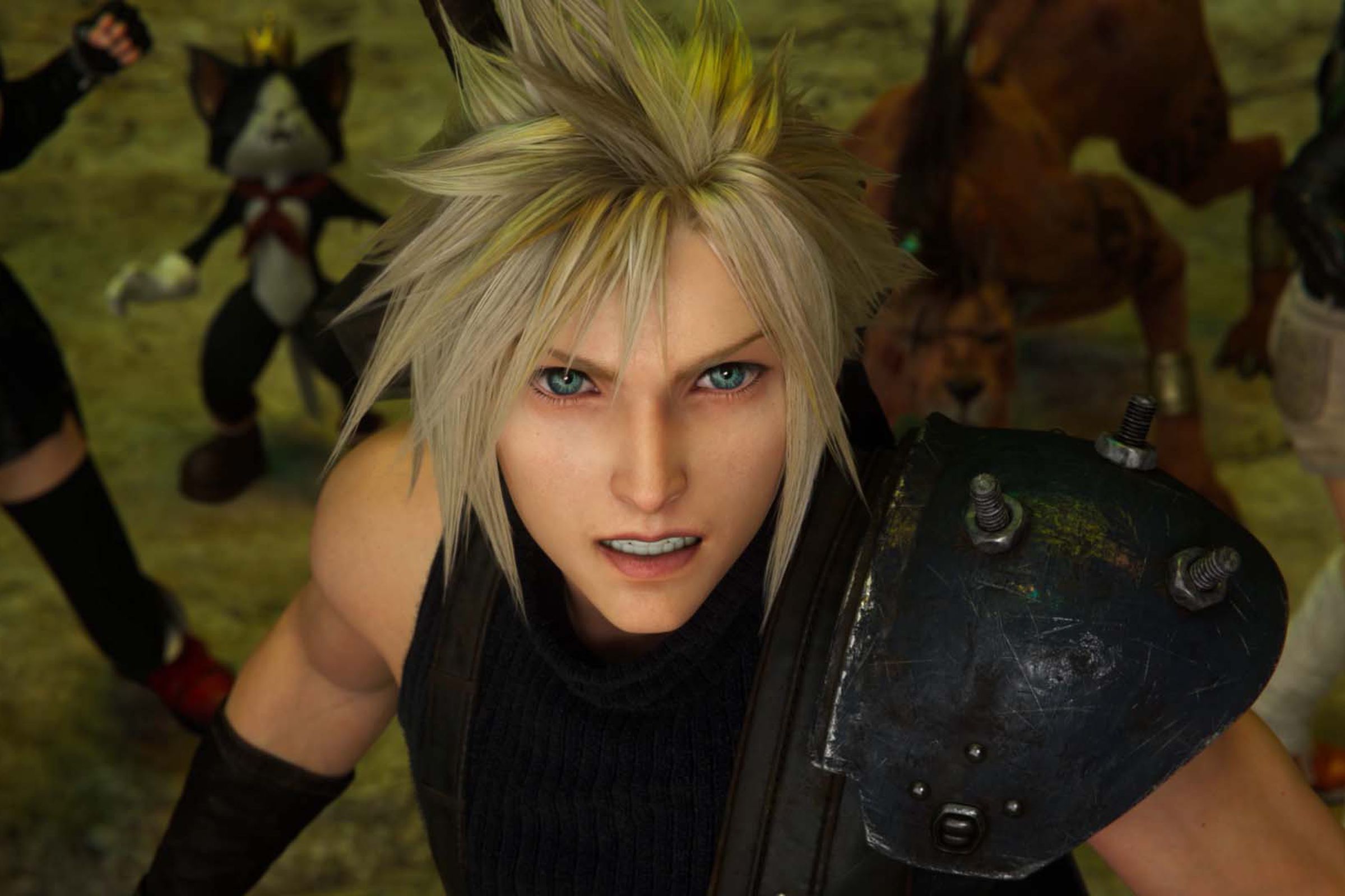A screenshot of Cloud Strife in Final Fantasy VII Rebirth.
