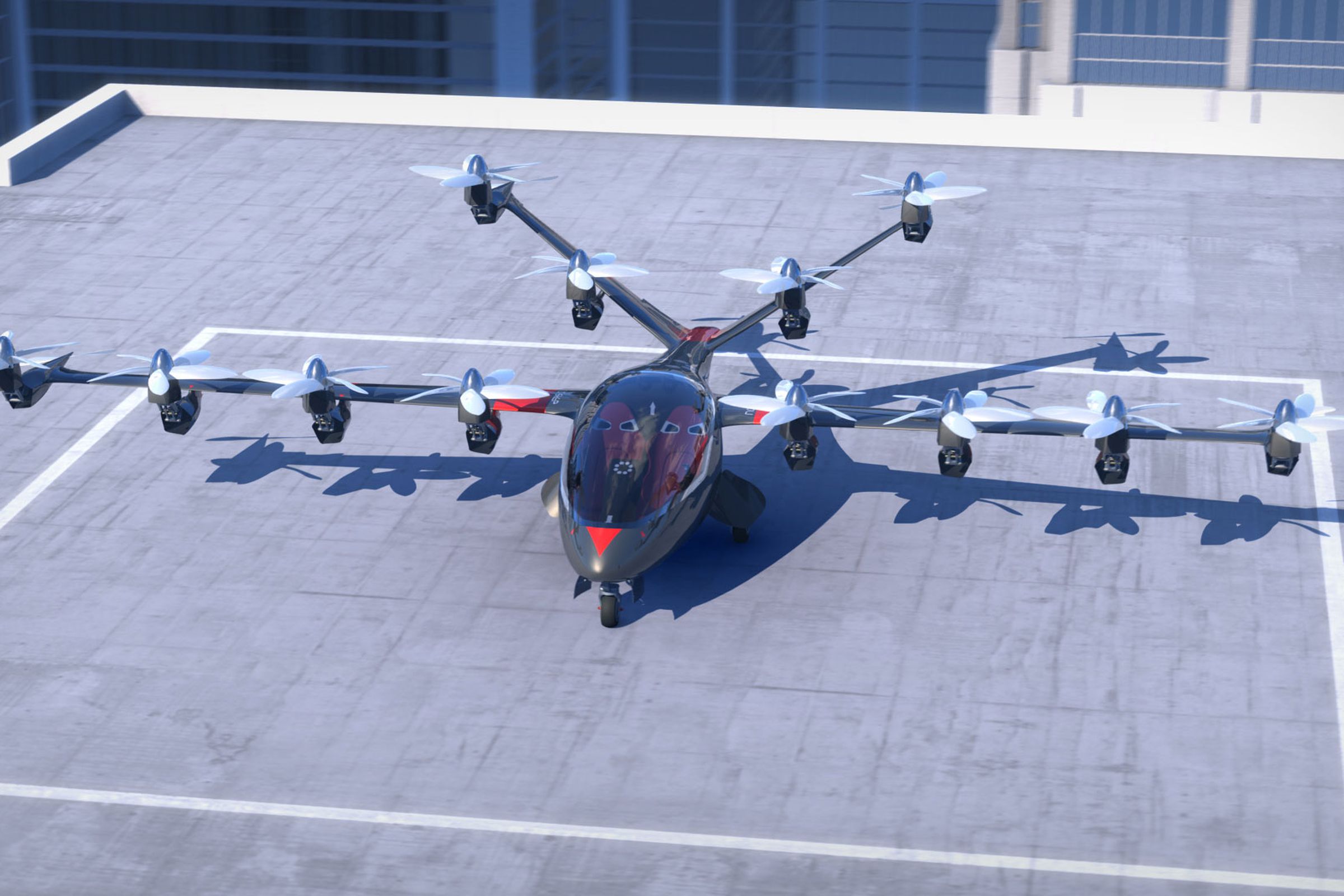 An older rendering of Joby Aviation’s aircraft; the company has not revealed its latest prototype yet