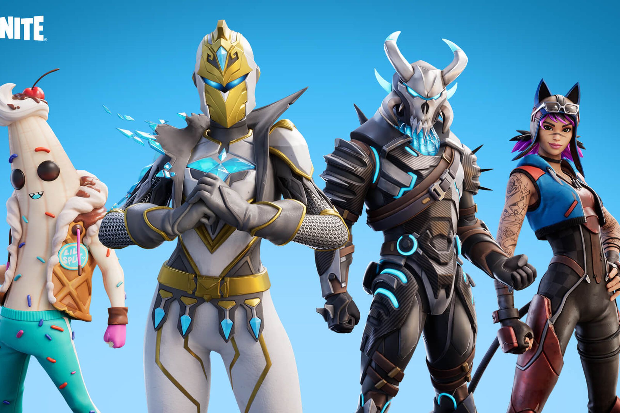 Four characters from Fortnite.
