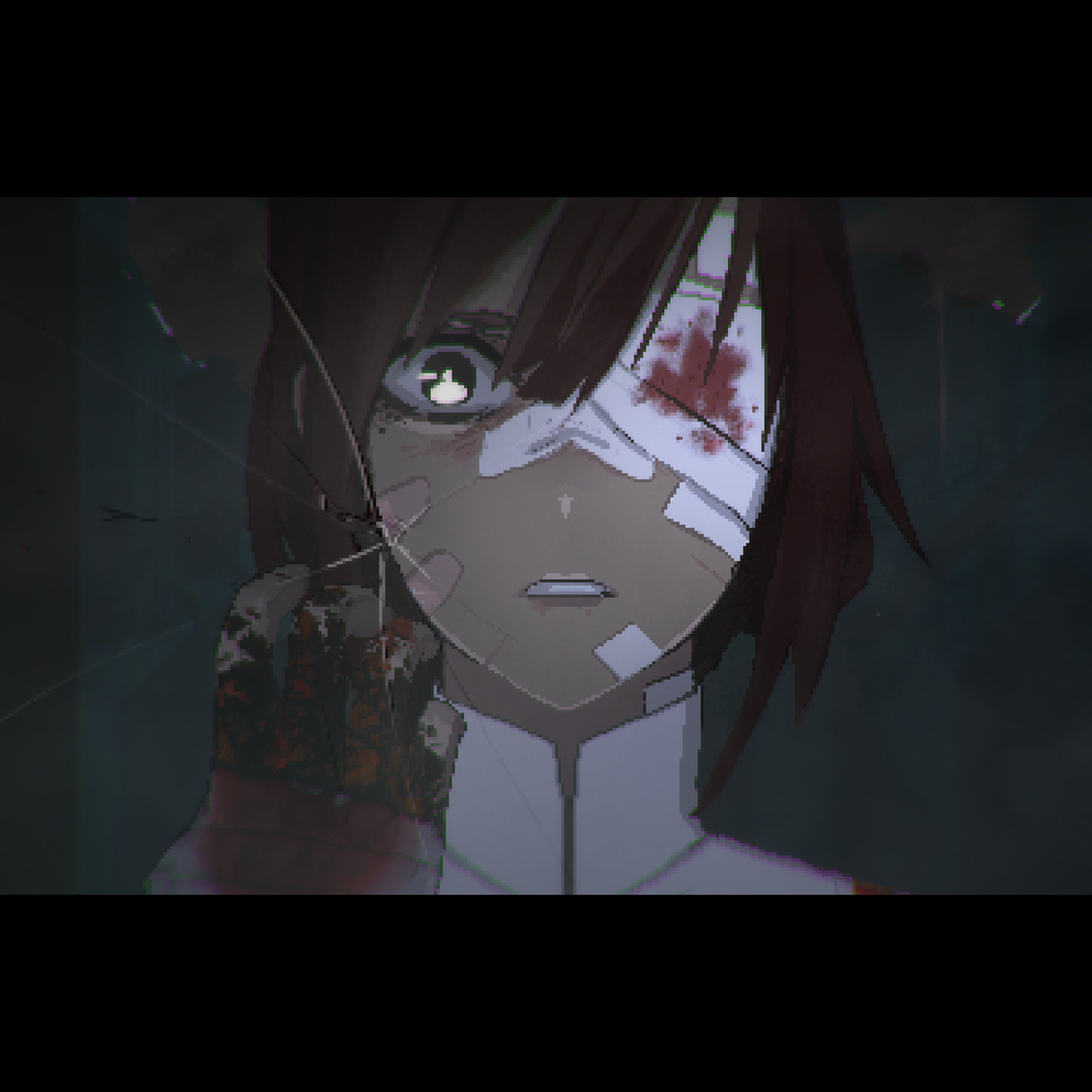 A screenshot from the horror game Signalis.