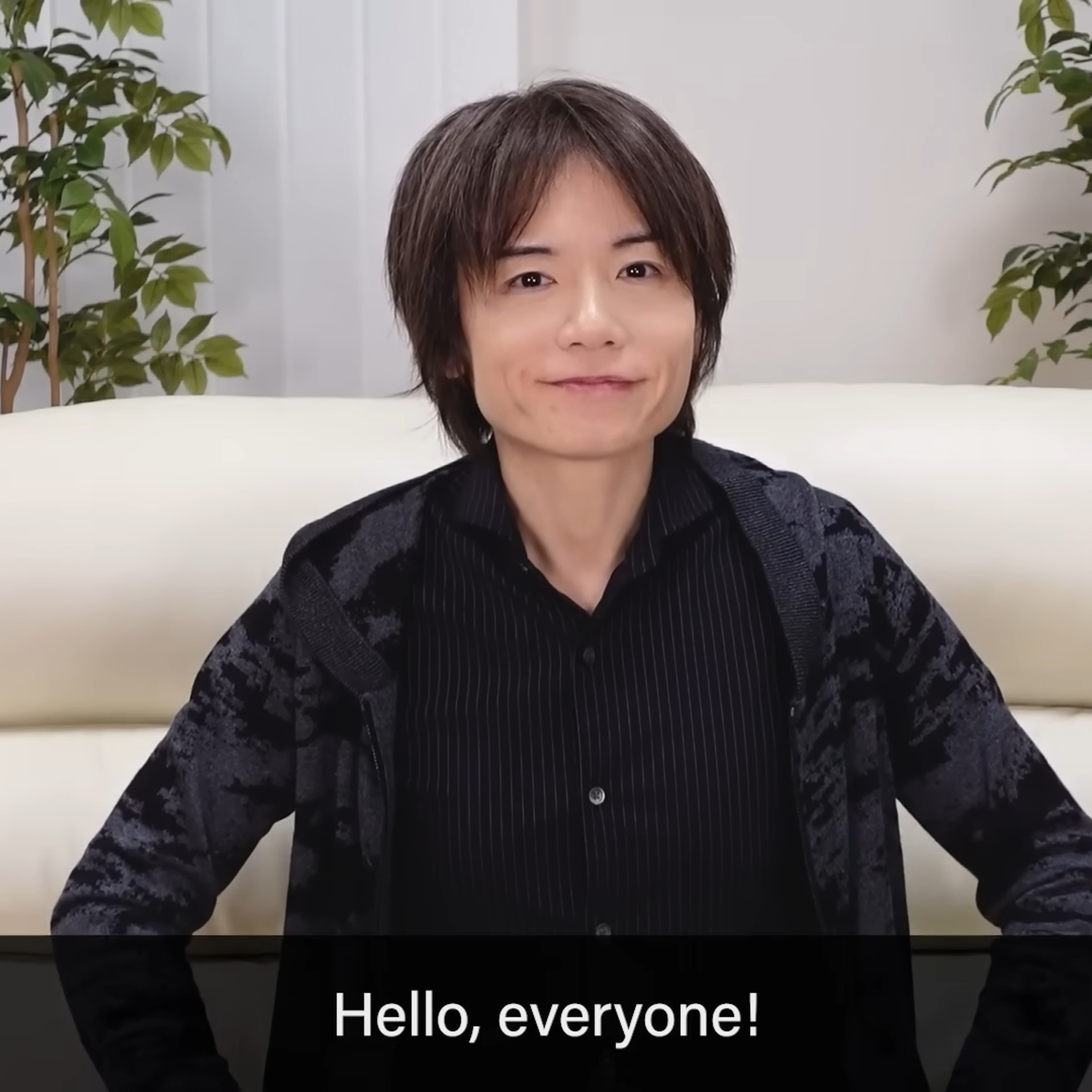 Masahiro Sakurai in one of his YouTube videos.