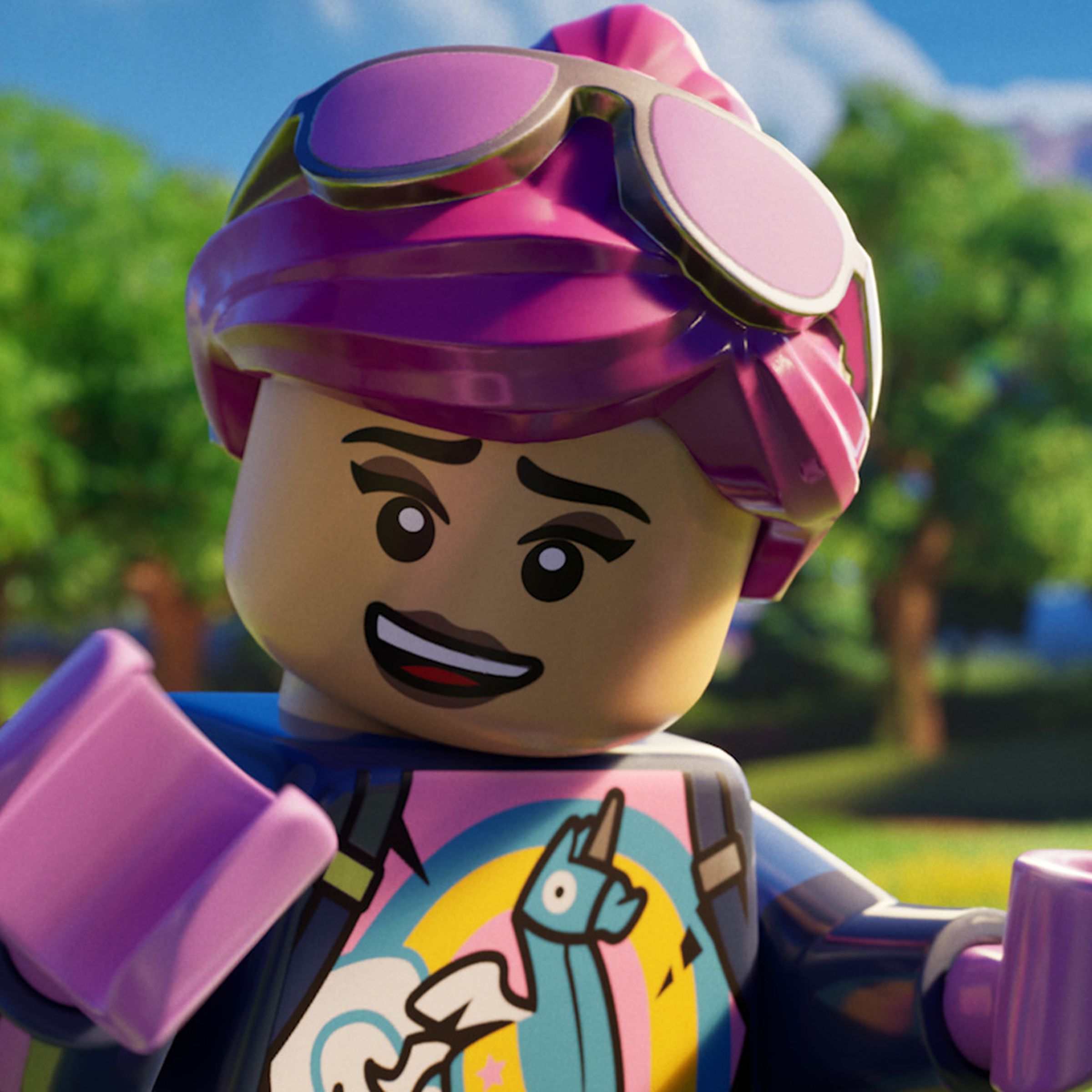 A screenshot from the video game Lego Fortnite.