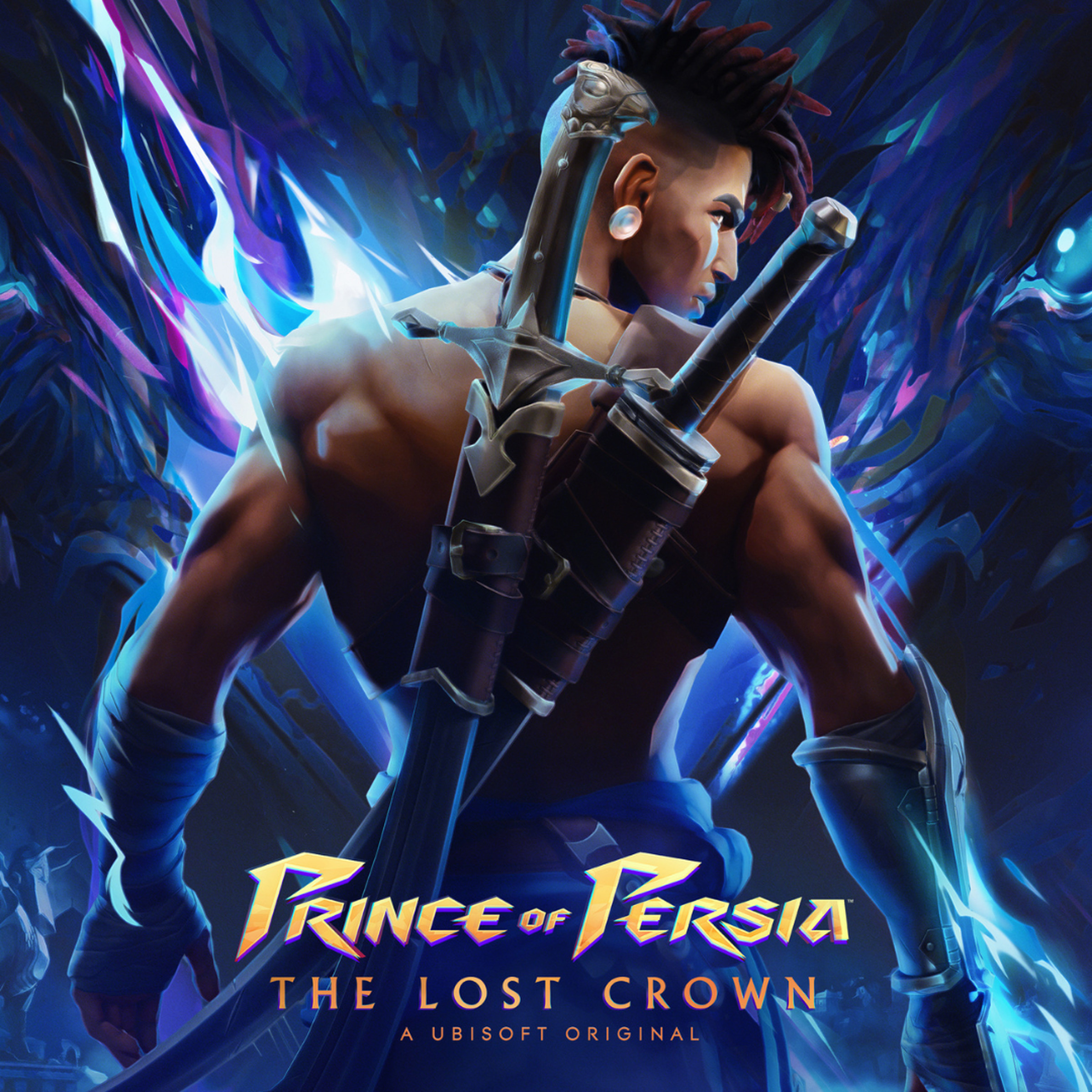 Key art from Prince of Persia: The Lost Crown featuring main character Sargon looking over his shoulder at the viewer.