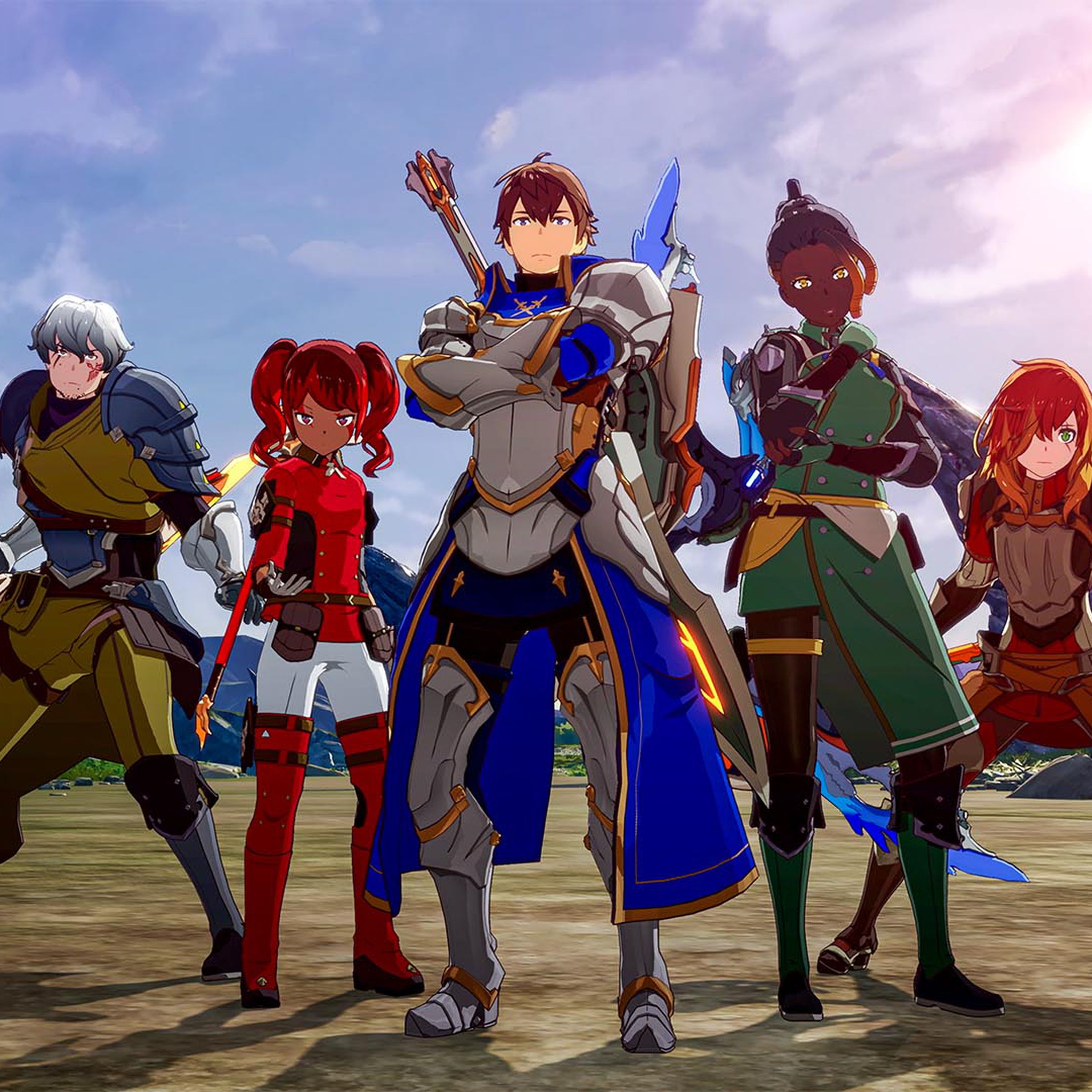 Screenshot from Blue Protocol featuring a party of the game’s protagonists.