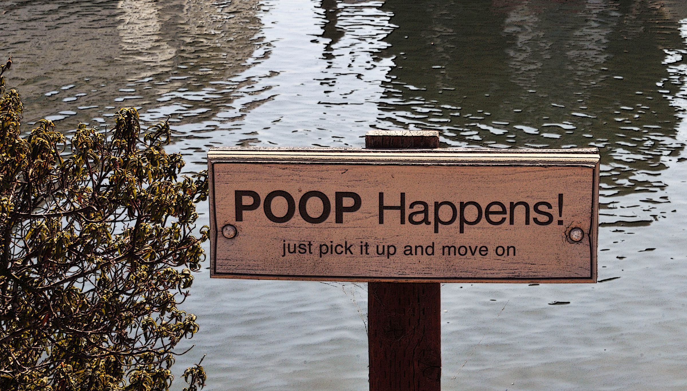 poop happens sign