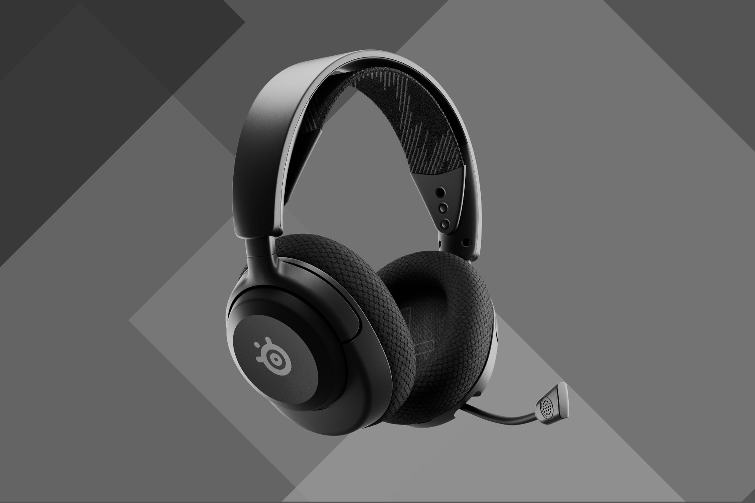 The SteelSeries Arctis Nova 4 wireless gaming headset against a gray backdrop.