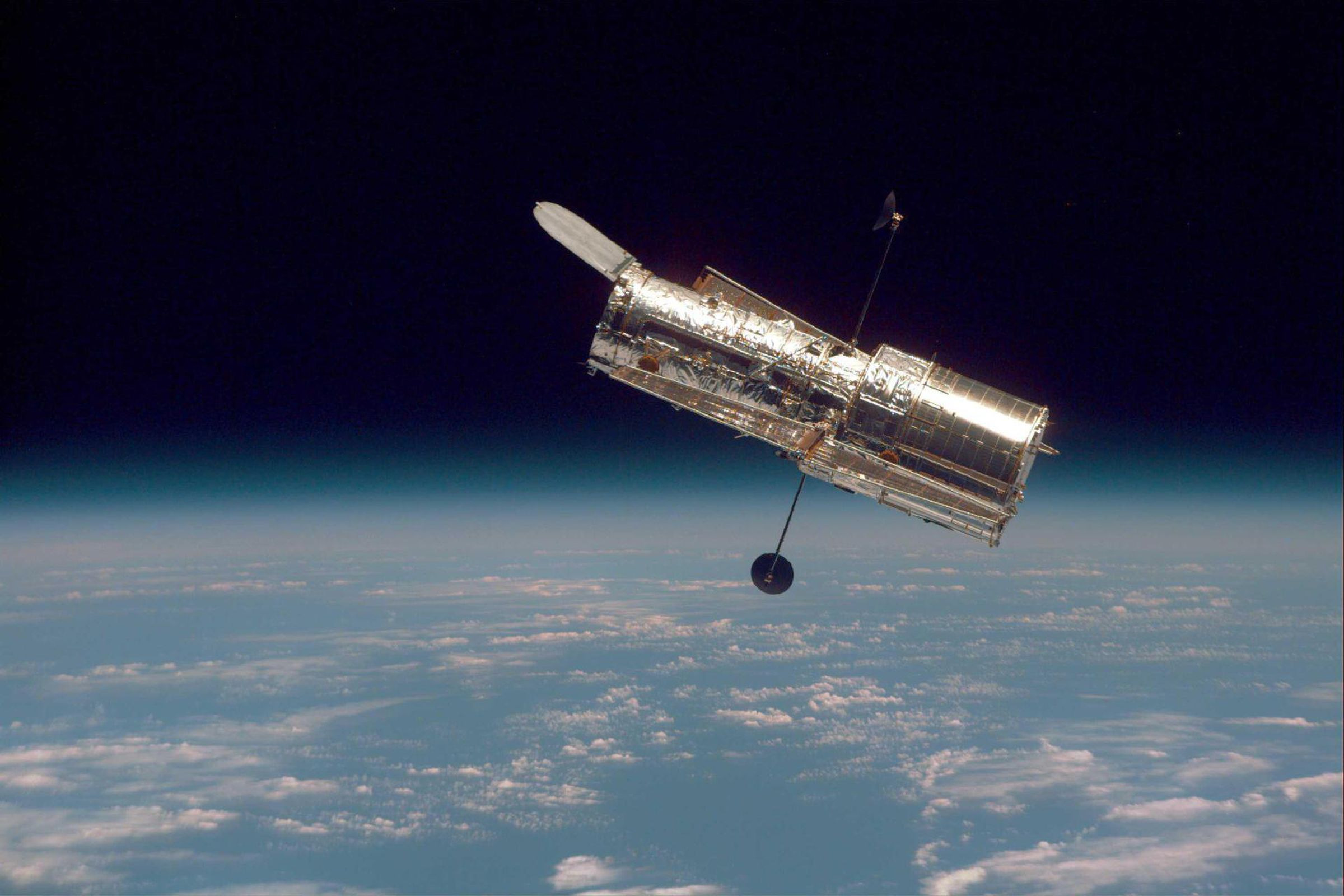 NASA’s Hubble Space Telescope, as seen from Space Shuttle Discovery