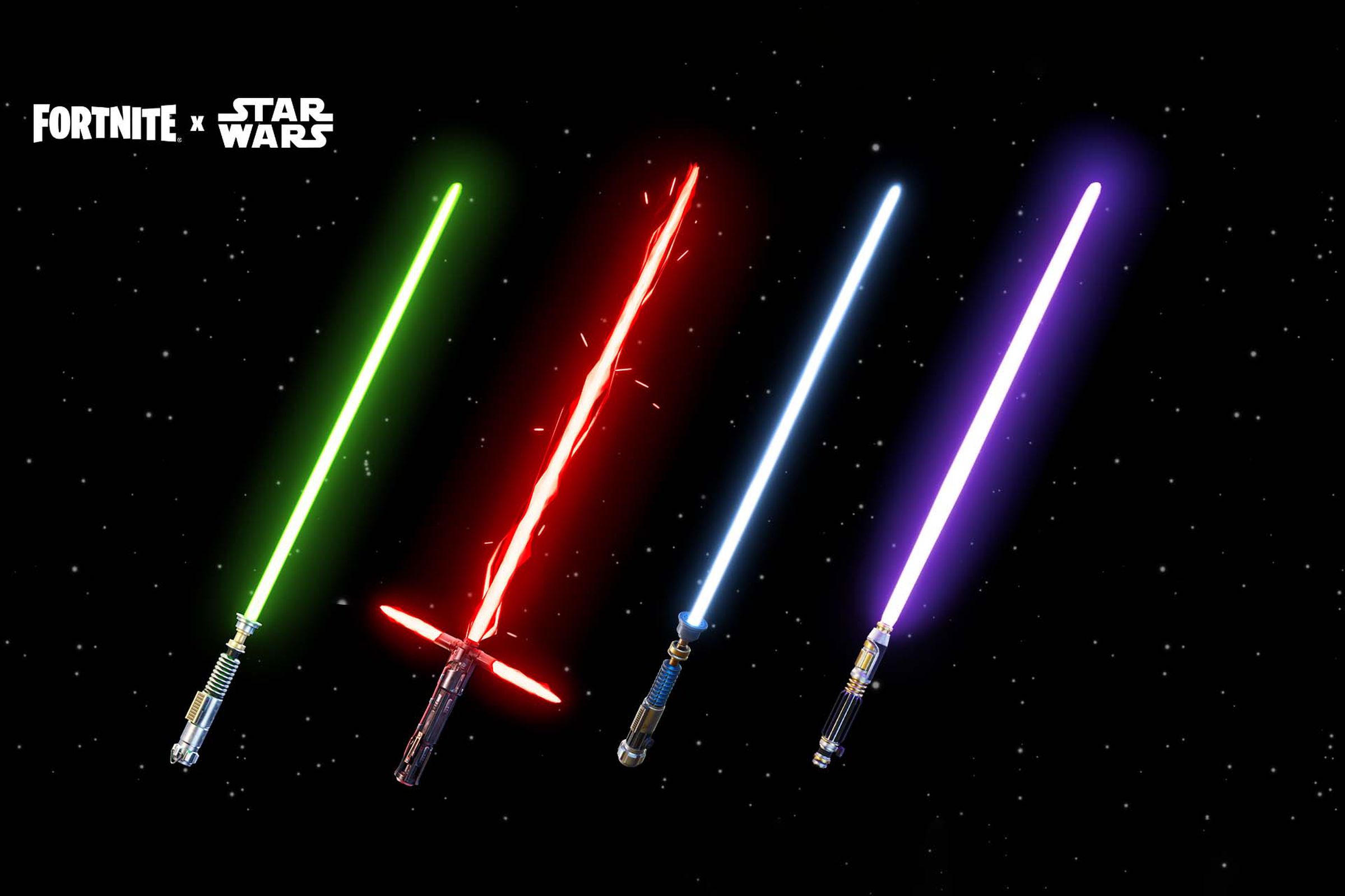 Four lightsabers from the franchise will be available.